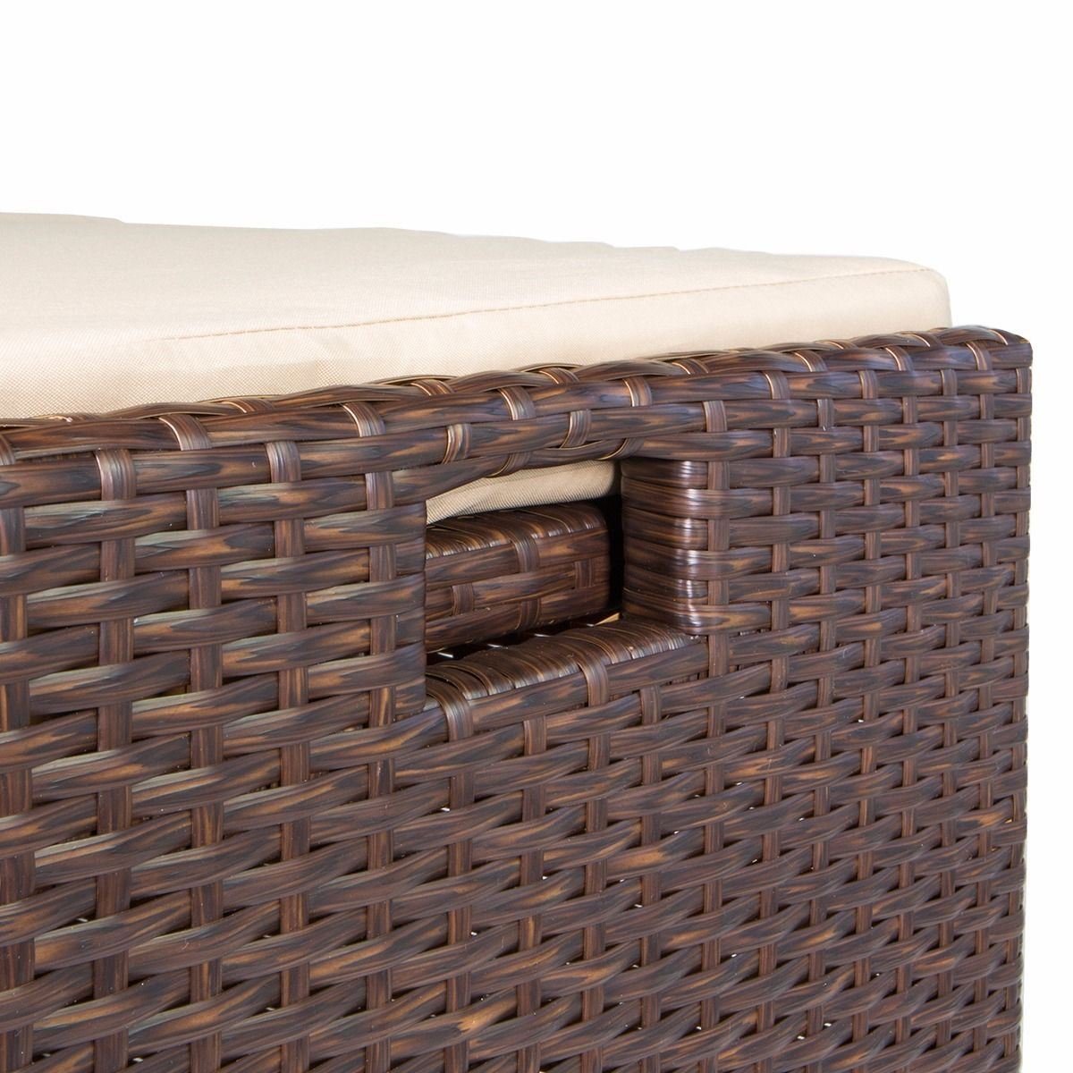 Barton 60 Gallon Deck Box with Seat Cushion - Outdoor Patio Storage Bench for Pool Toys, Yard Tools & Garden Accessories | Weatherproof Furniture for Backyard, Porch & Poolside Organization