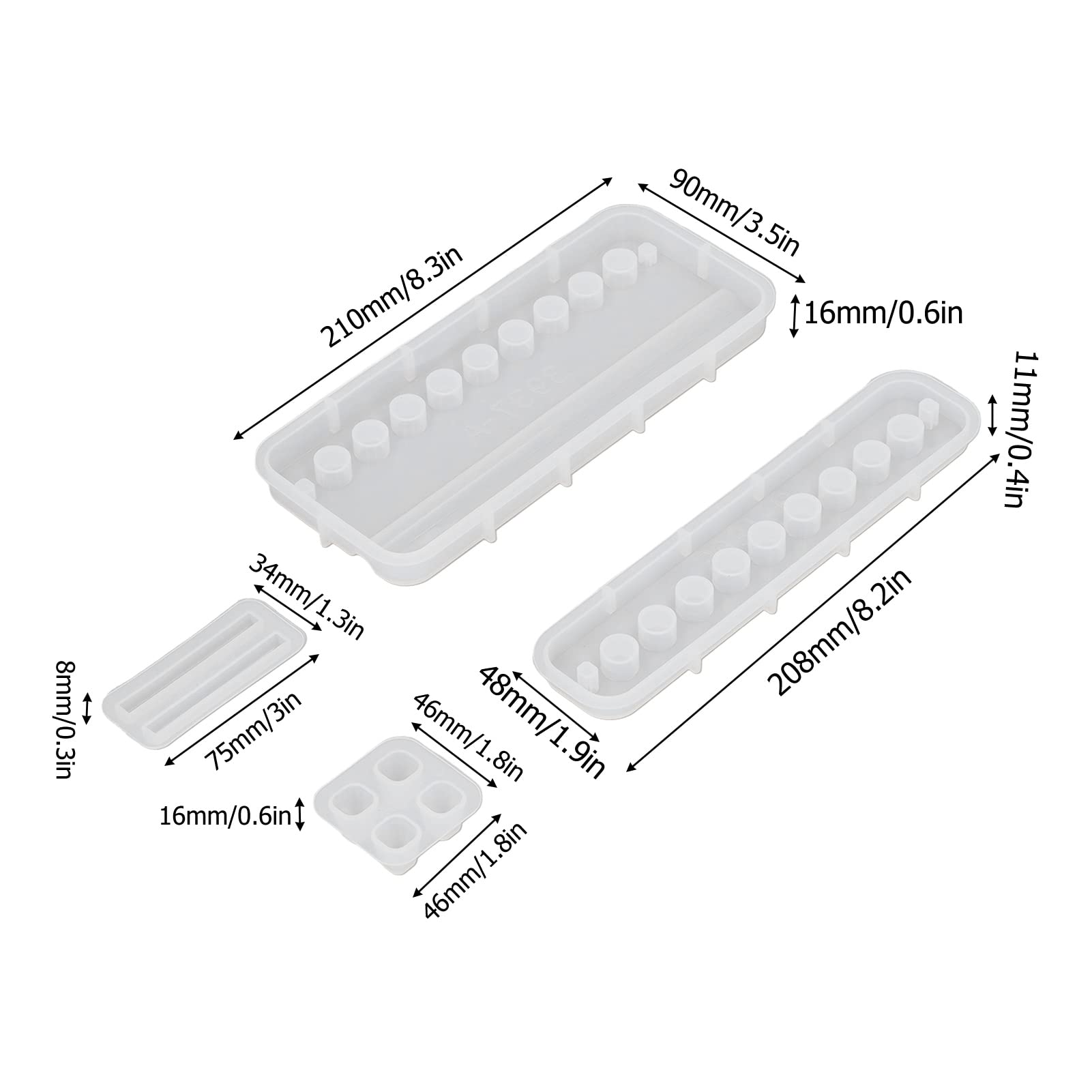 Premium Silicone Resin Molds for DIY Crafting - Pen Holder, Phone Stand & Pencil Holder Molds for Epoxy Resin Casting | Perfect for Handmade Gifts, Home Decor & Office Organization
