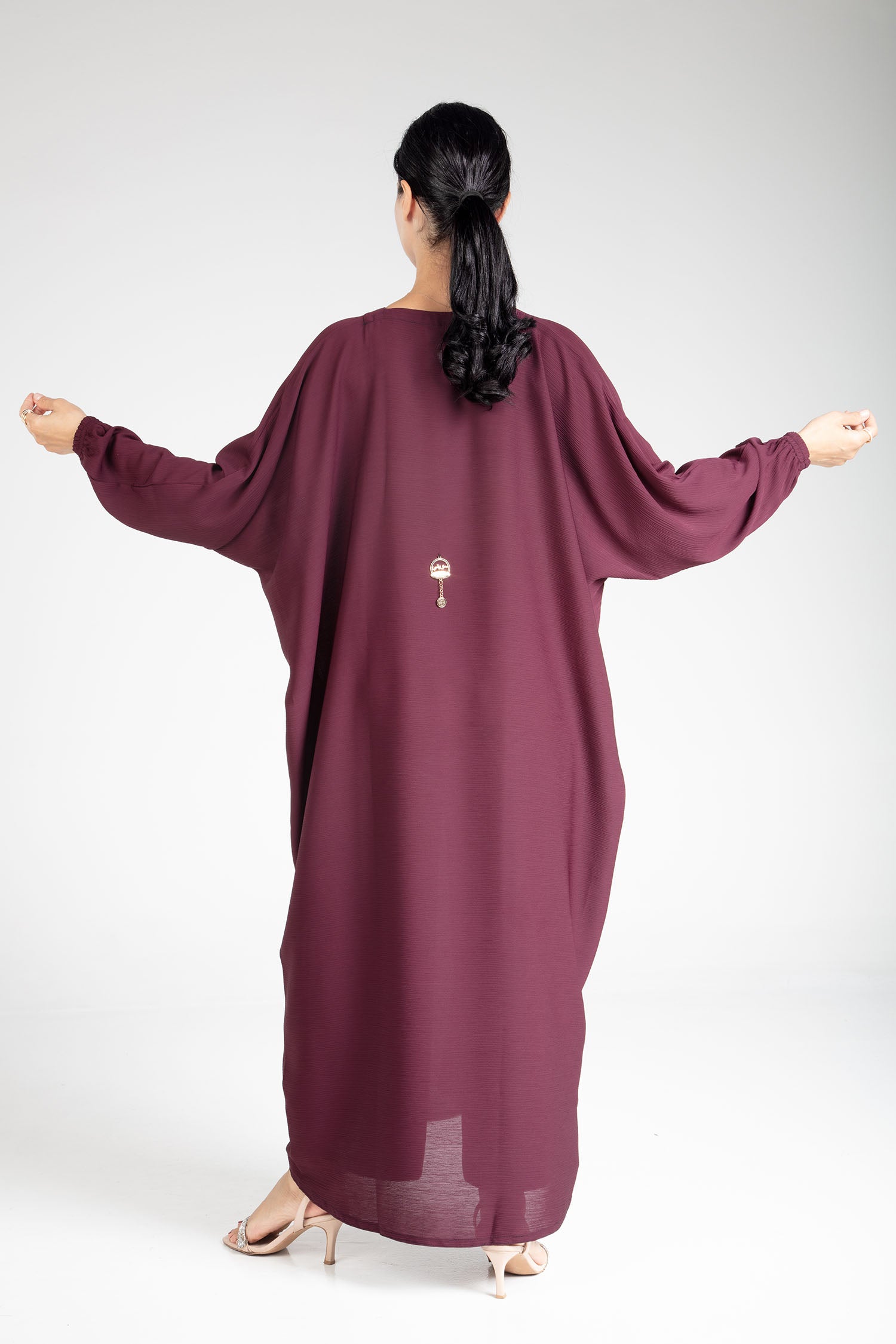 Elegant Maroon Farasha Dress - Perfect for Weddings, Parties & Special Occasions