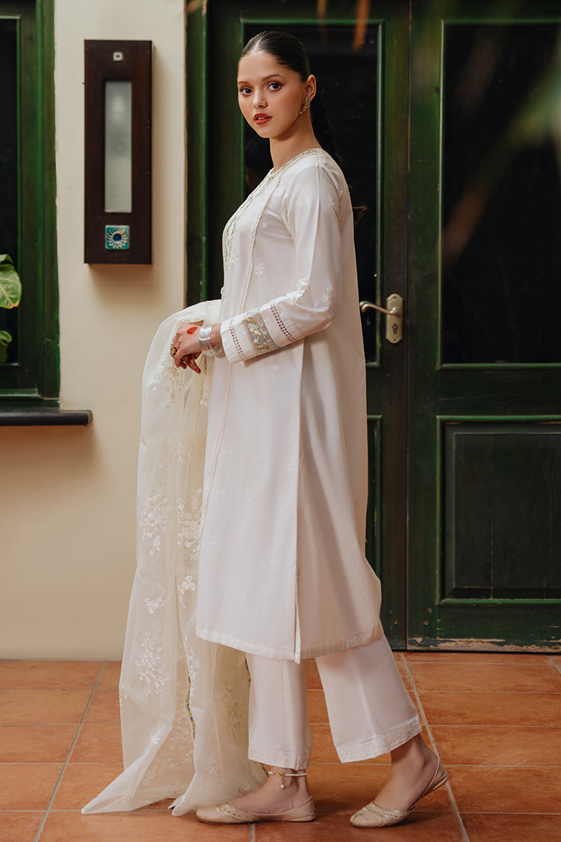 MOON FLOWER 2-Piece Ethnic Outfit Set (Embroidered Top & Dupatta Scarf) for Women | Boho Chic Indian Kurti & Shawl | Perfect for Festivals, Weddings & Cultural Events