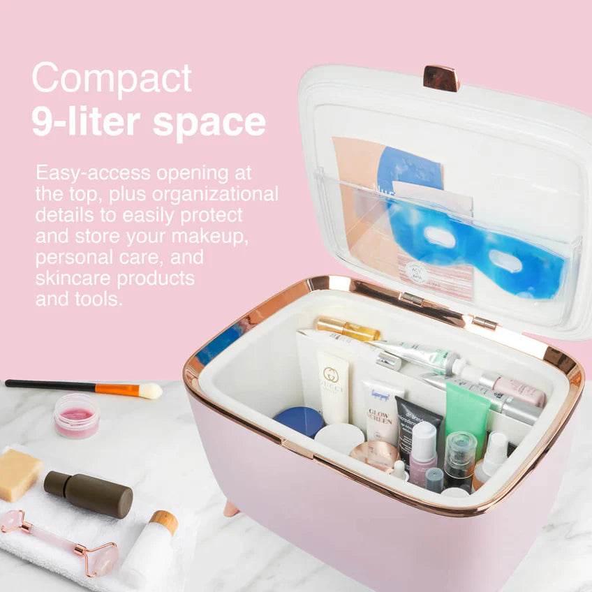 Cooluli Glam 9L Mini Fridge for Skincare & Makeup - Portable Cosmetic Cooler with USB Power for Bedroom, Office, Dorm | Perfect for Storing Perfumes, Serums & Beauty Products