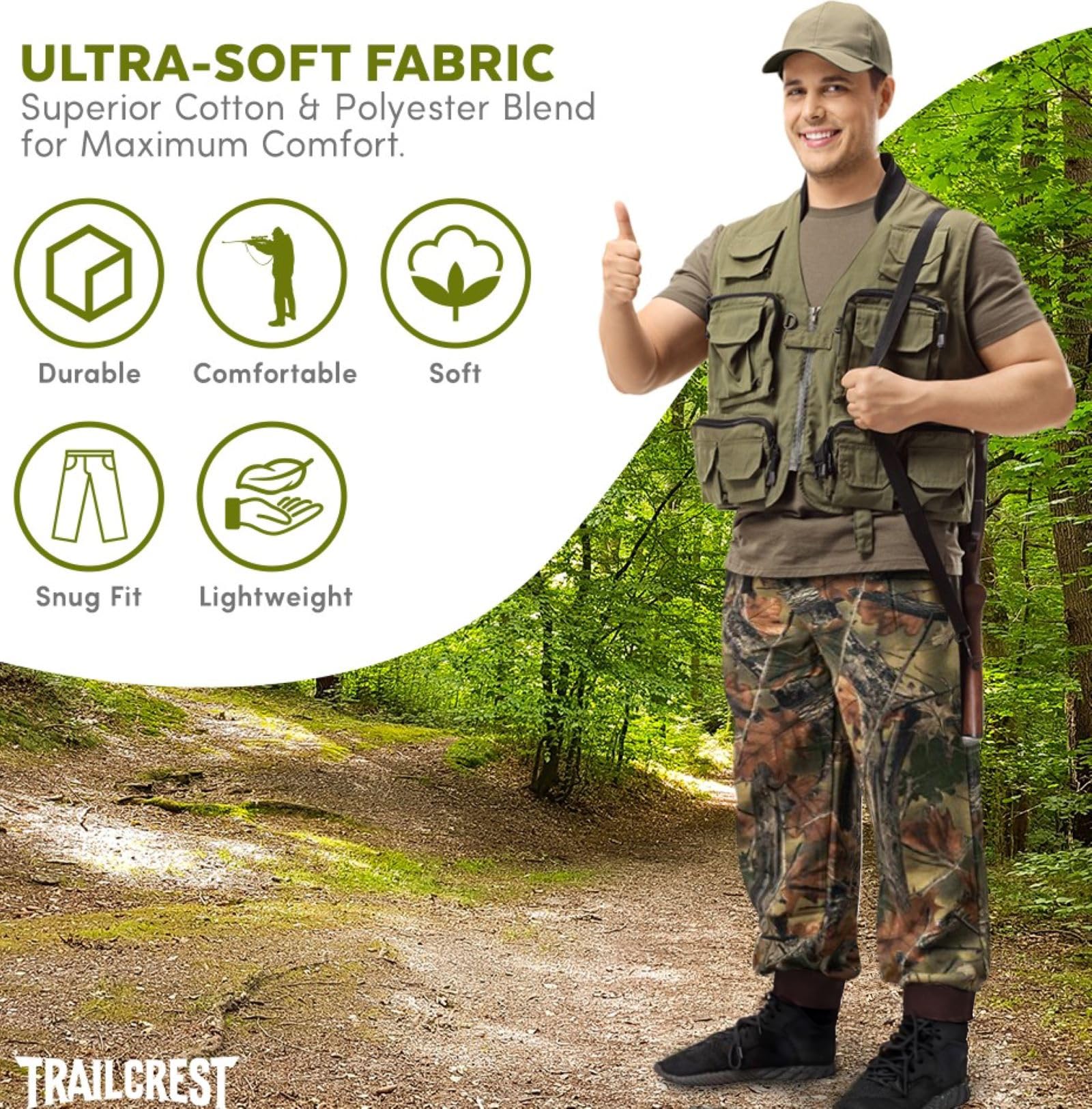 **Treel Boys Camo Jogger Sweatpants - Mossy Oak Pull-On Athletic Pants for Outdoor Play, Hiking & Casual Wear**