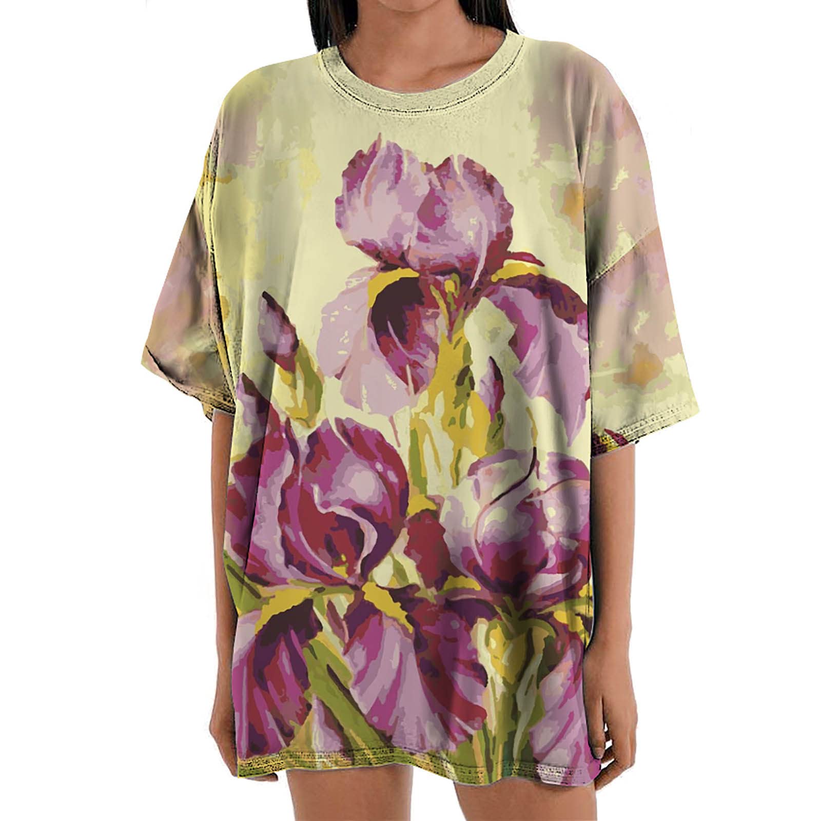 Sexy Floral Printed Short Sleeve Blouse for Women - Boho Chic Casual Tops - Perfect for Summer Outings, Beach Vacations and Date Nights