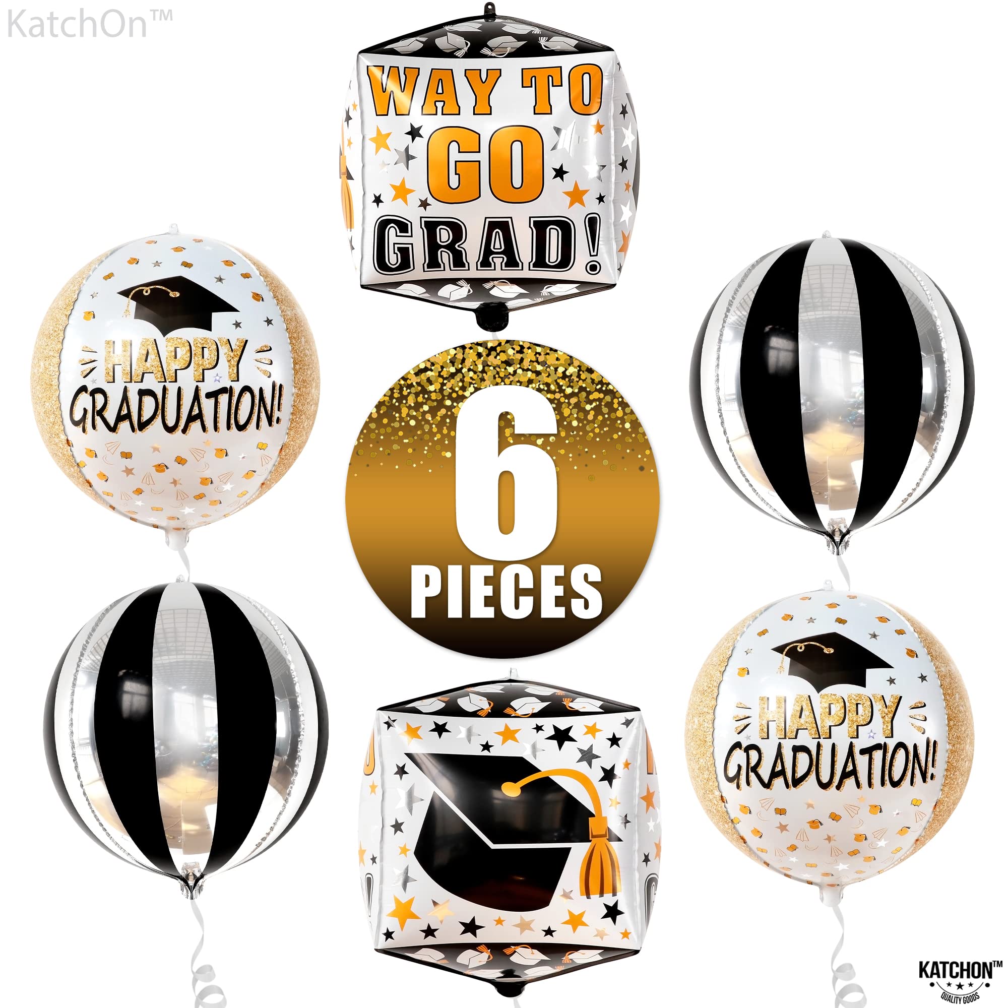 KatchOn Extra Large Graduation Banner - 72x44 Inch Class of 2025 Decorations | Blue & Black Grad Backdrop for High School & College Graduation Parties, Photo Booths & Commencement Celebrations