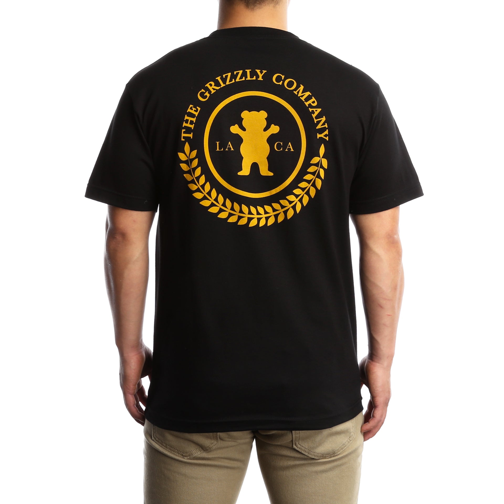 Grizzly Premium Short Sleeve T-Shirt for Men - Black - Comfortable Cotton Tee for Casual Wear, Gym, and Everyday Outfits