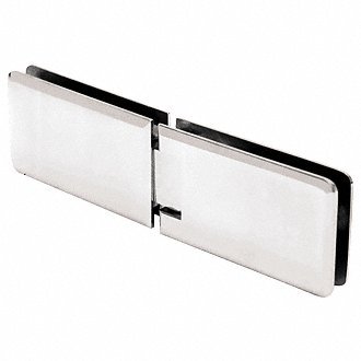 Satin Chrome Adjustable 180-Degree Glass-to-Glass Grande Series Hinge - Perfect for Shower Doors, Cabinet Doors, and Glass Partitions
