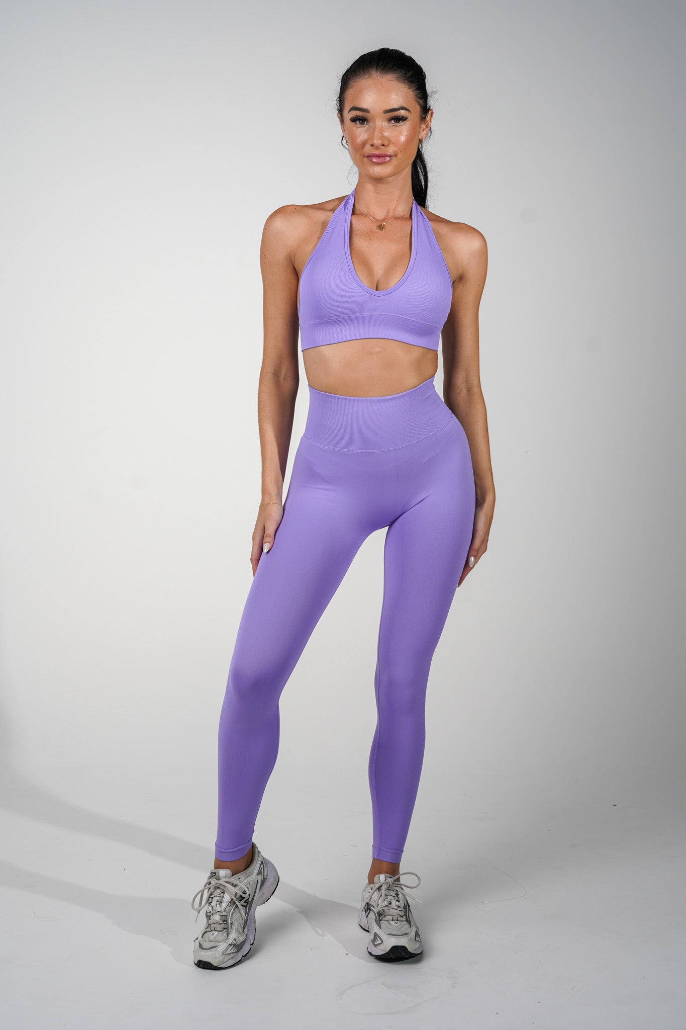 Core Halter Bra in Lavender - Comfortable & Supportive Workout Top for Yoga, Running & Gym