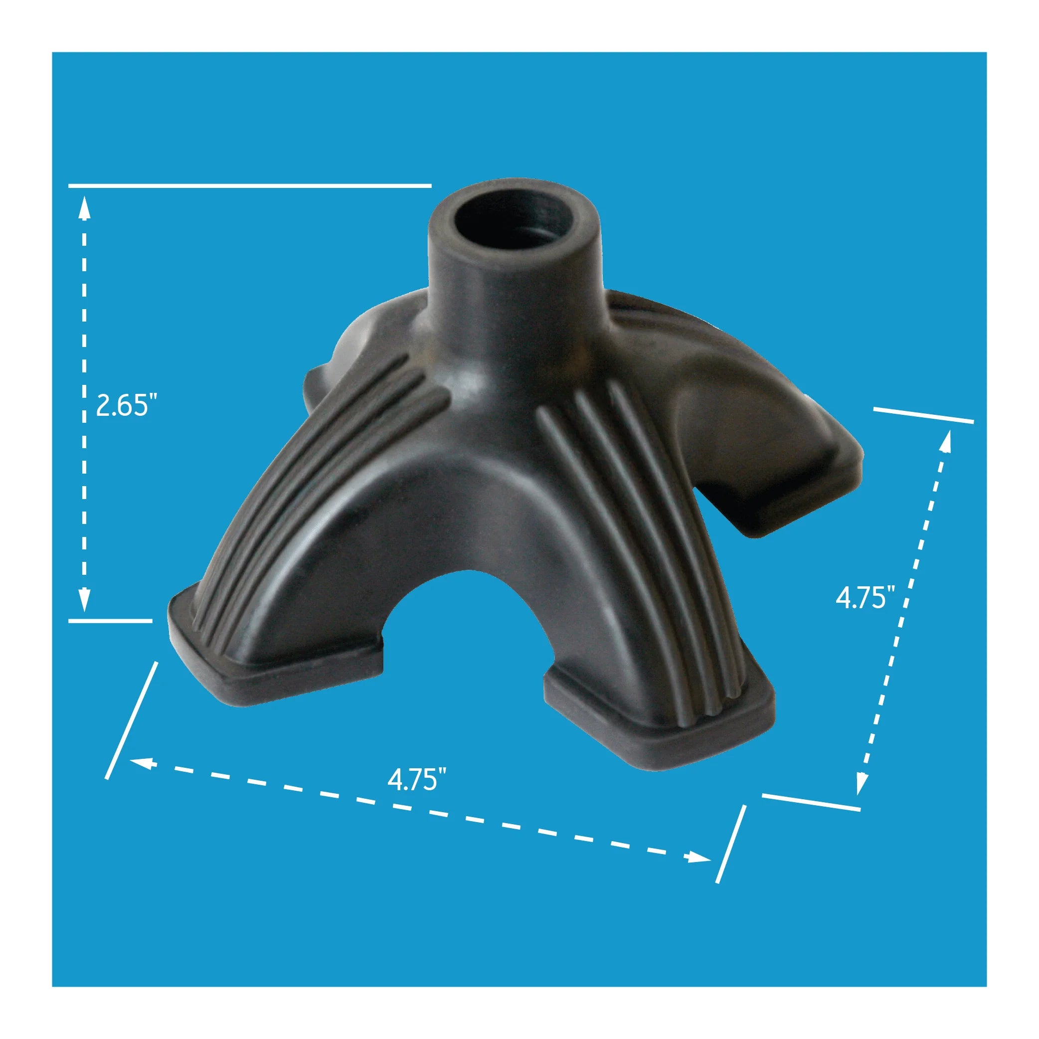 Carex Self Standing Cane Tip - Replacement Rubber Tips for Walking Canes - Non-Slip, Durable Cane Feet for Stability - Ideal for Seniors & Mobility Assistance (Indoor/Outdoor Use)