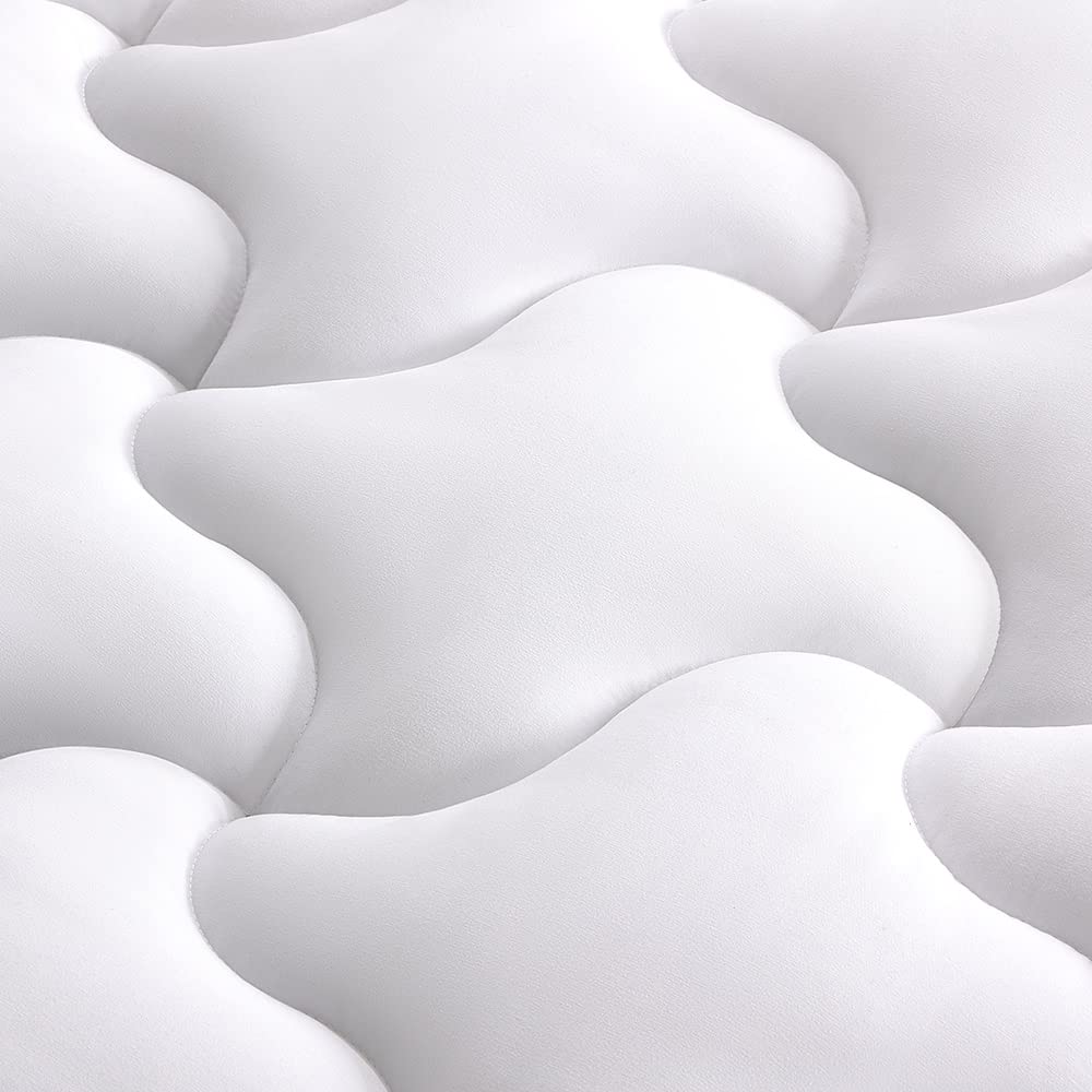 Cooling Cal King Mattress Topper - SLEEP ZONE Quilted Fitted Mattress Pad Cover, 8-21
