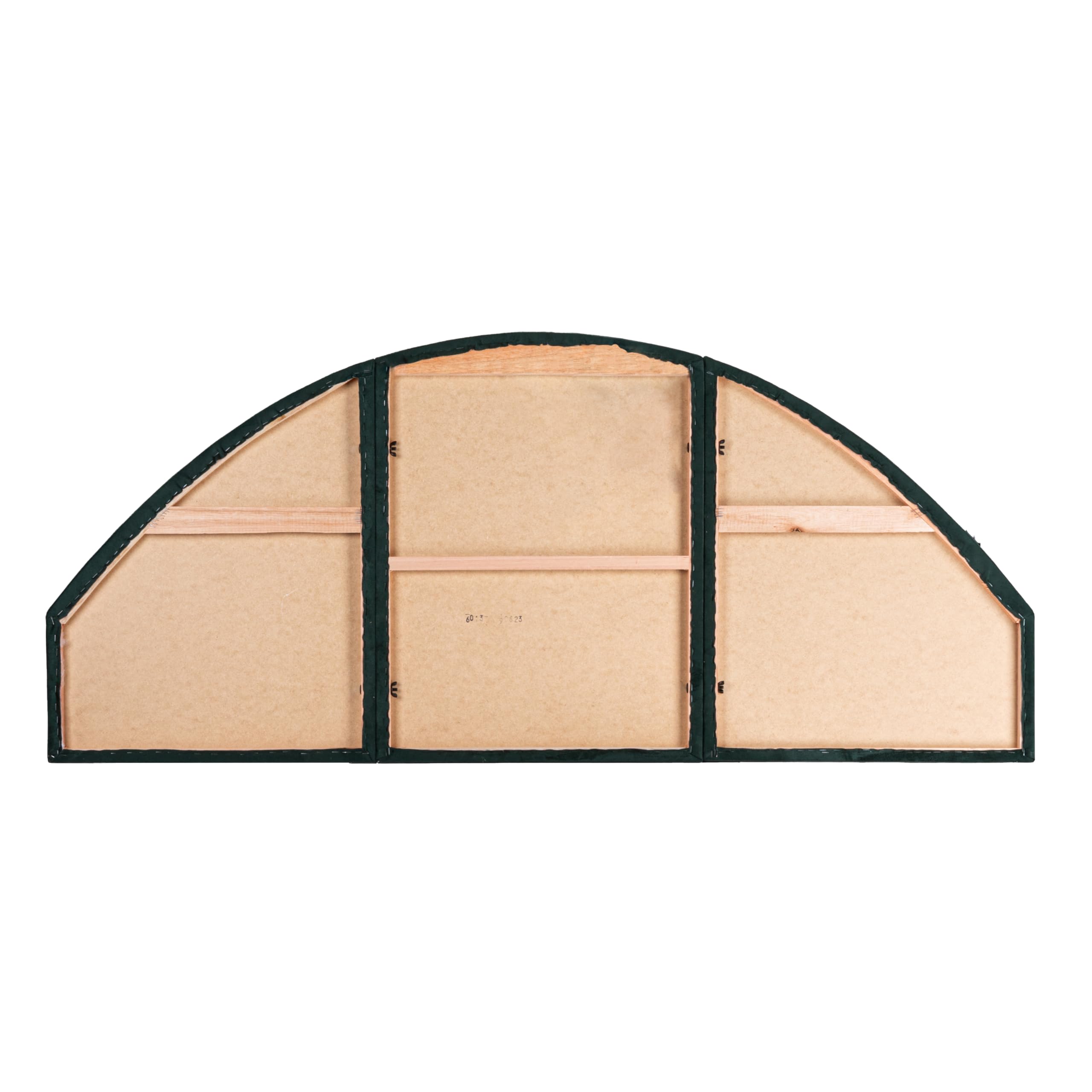 Main + Mesa NoSom Upholstered Velvet Sound Reducing Panel Arched Headboard - Emerald Green Queen Size Bed Frame for Noise Reduction | Perfect for Bedroom Soundproofing, Home Theater Rooms & Apartment Living