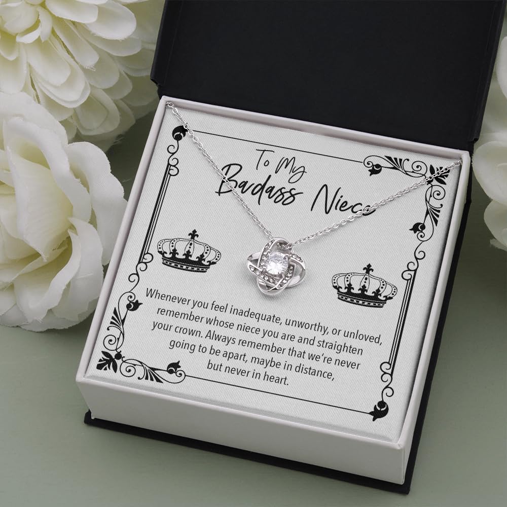 Best Niece Gift Ideas - Elegant Women's Pendant Necklaces with Personalized Message Cards & Two-Tone Gift Box | Perfect for Birthdays, Graduation, Christmas & Special Occasions