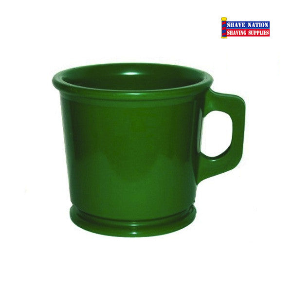 Marvy Unbreakable Green Shaving Lather Mug - Durable Shaving Bowl for Men, Classic Barber Style Shave Cream Container - Perfect for Home Grooming & Professional Barbershops