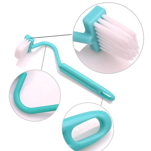 AkoMatial S-Shaped Toilet Brush with Curved Handle - Heavy Duty Plastic Bathroom Cleaning Tool for Household & Commercial Use - Ideal for Tight Spaces, Corners, and Hard-to-Reach Areas in Toilets, Sinks & Tubs