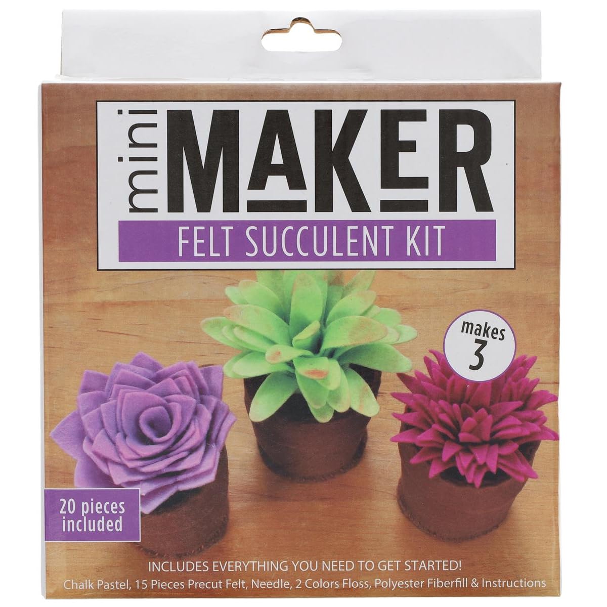 Leisure Arts Mini Maker Felt Kit - DIY Craft Kit for Kids & Adults - Multi-Color Felt Supplies for Scrapbooking, Home Decor & Gift Making