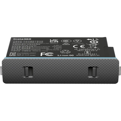 Insta360 X5 Camera Rechargeable Battery 2400mAh - Long-Lasting Power for Action Shots, Travel Vlogging & Outdoor Adventures