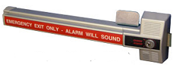 Detex ECL 230X Commercial Grade Deadbolt Panic Exit Device with Alarm - Heavy Duty Grey - Ideal for Office Buildings, Schools & Emergency Exits