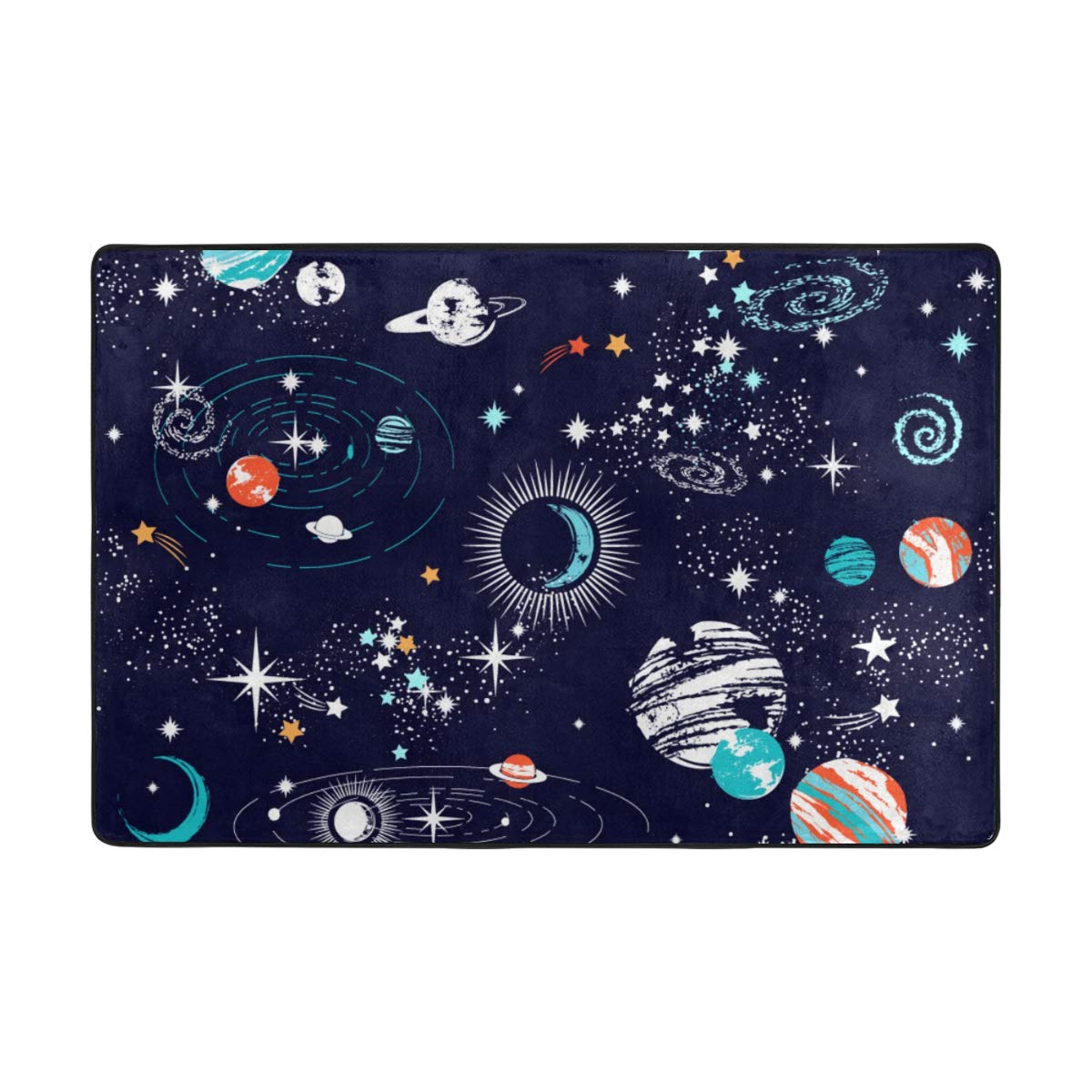 Vantaso Soft Foam Play Mat - Non-Slip Galaxy Space Stars Design for Kids Room, Nursery & Living Room - 72x48 Inch Foam Rug - Perfect for Playtime, Learning & Floor Protection