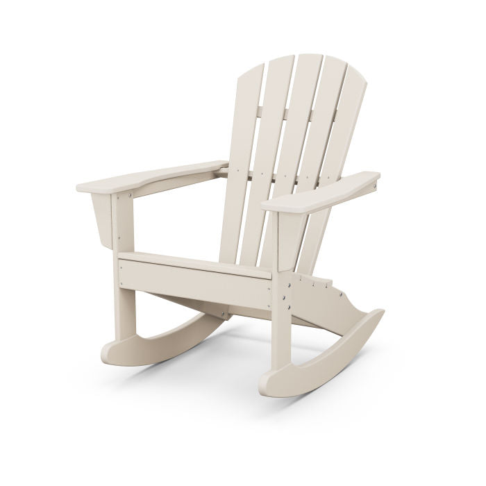 POLYWOOD Palm Coast Adirondack Rocking Chair - All-Weather Outdoor Rocking Chair for Patio, Garden & Poolside Relaxation