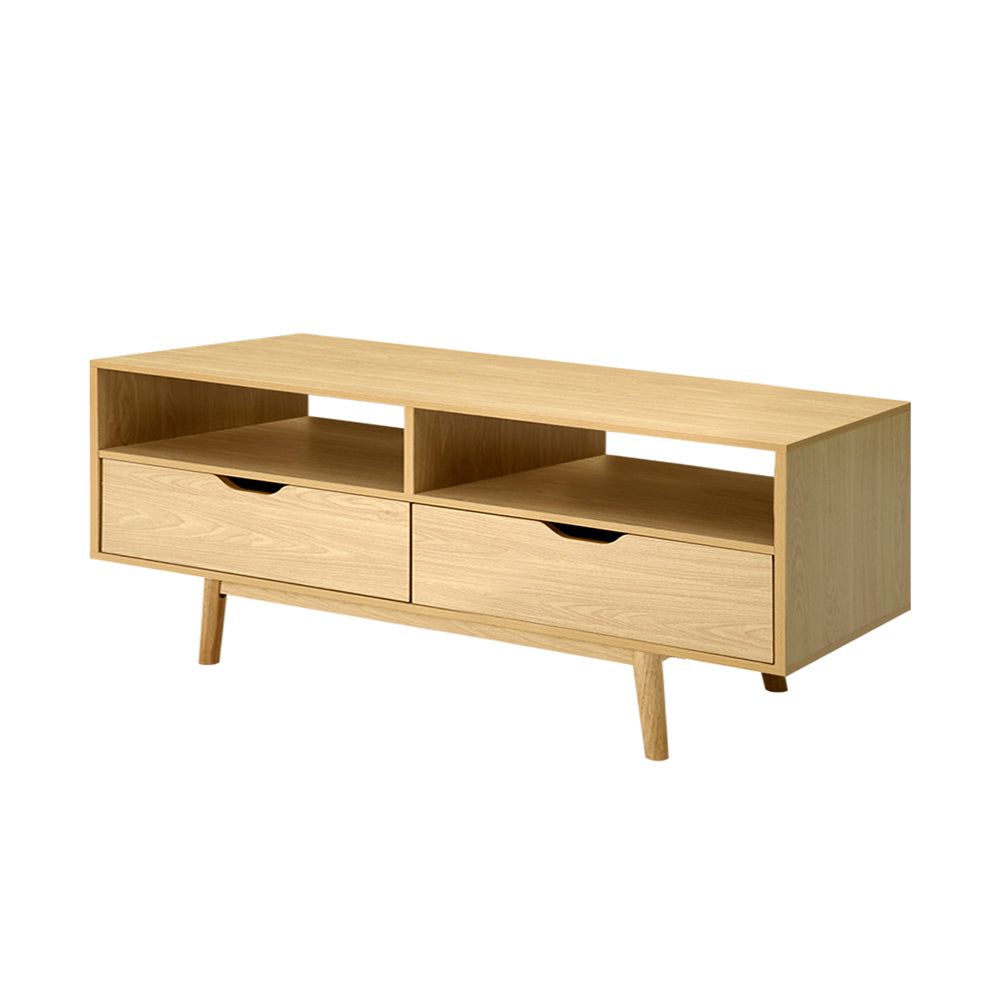 Artiss 120cm Pine TV Stand with Storage - Modern Entertainment Center for Living Room, Bedroom & Home Theater