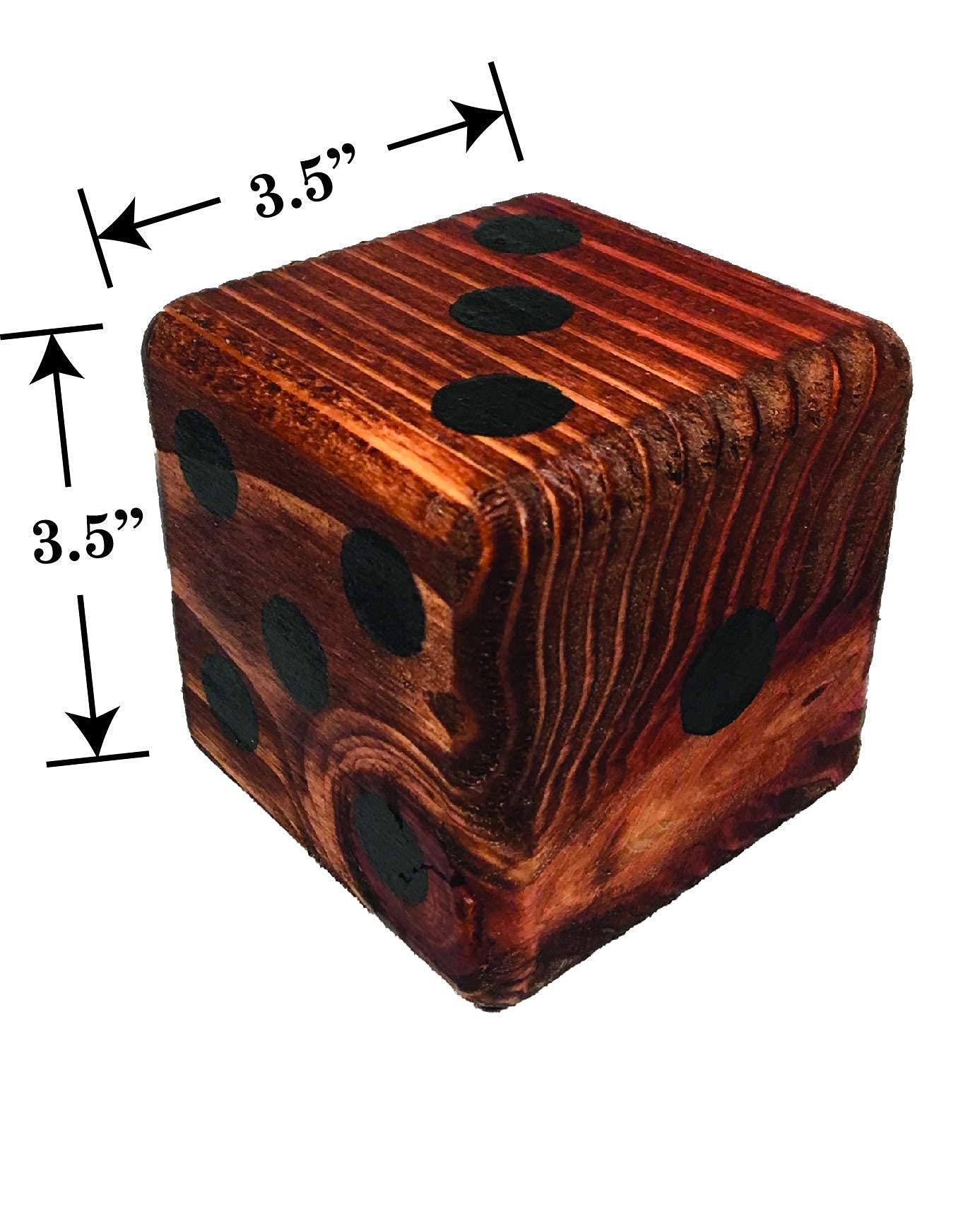 Premium 6-Piece Giant Solid Wood Lawn Dice Set with Hand-Painted Pips - Includes Yardzee & Yarkle Scorecards - Perfect for Outdoor Games, Backyard Parties, and Christmas Gifts