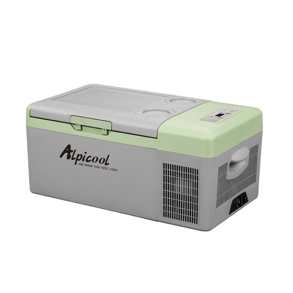 Alpicool Y16T 12V Portable Car Refrigerator Freezer - Compact Mini Fridge for Road Trips, Camping & Tailgating - Dual Zone Cooling for Food & Drinks