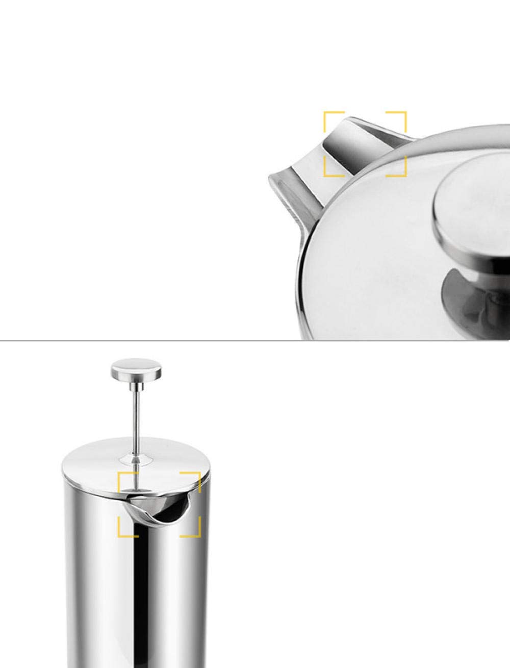 Premium Stainless Steel French Press Coffee Maker - 350ml Handcrafted Coffee & Tea Brewer for Home, Office, Camping & Gifts