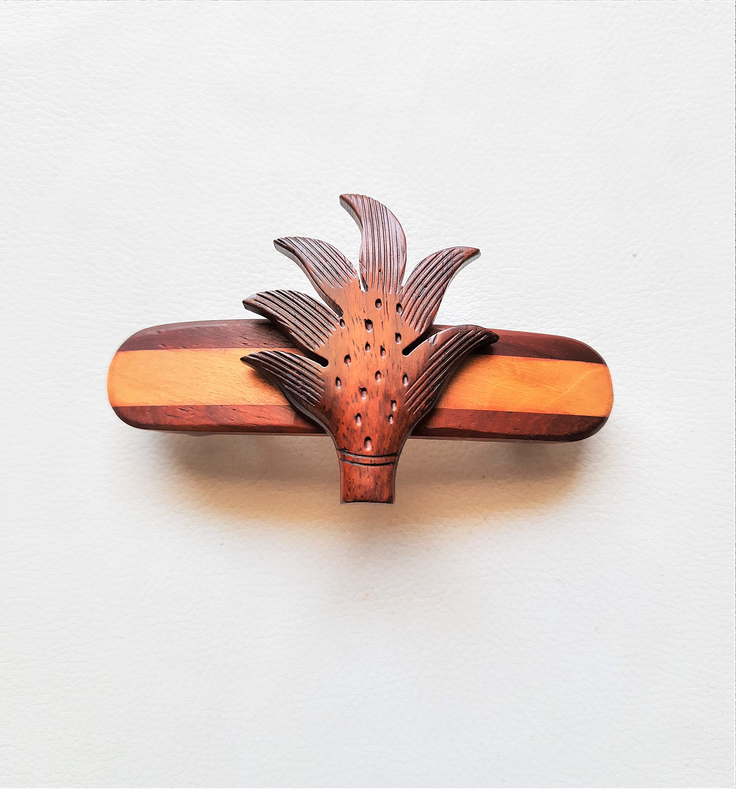 Jain Exports Leaf Design Wooden Hair Clips for Women & Girls - Natural Wood Hair Accessories for Weddings, Parties & Everyday Use