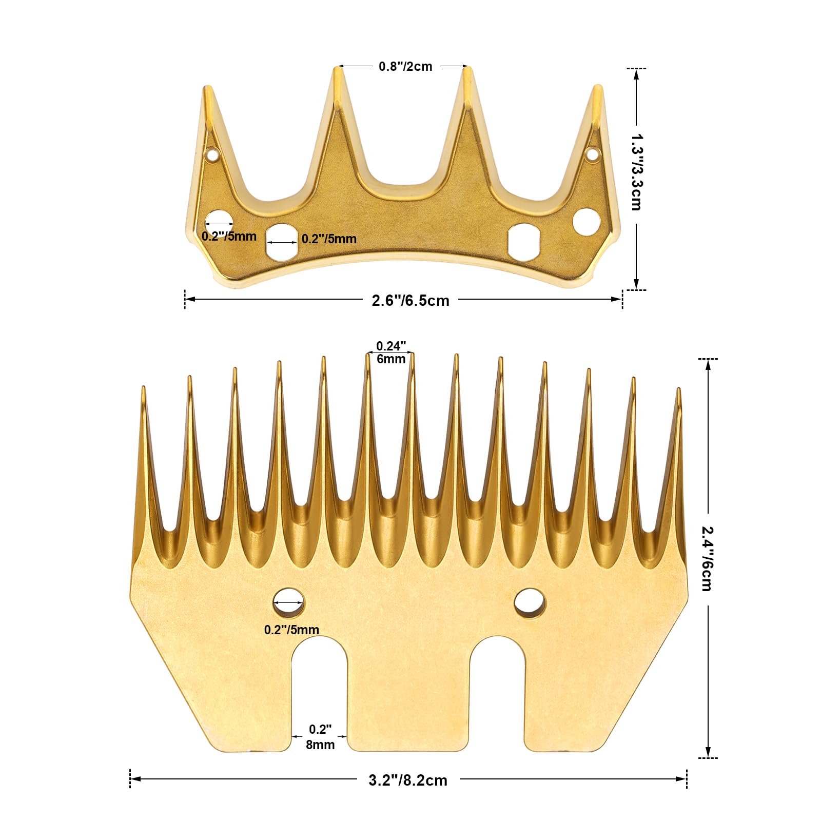 Premium 13-Tooth Straight Replacement Sheep Shears Blades for Electric Wool Clippers - Compatible with Sheep, Alpacas, Goats & Livestock Grooming - Ideal for Professional Shearing & Animal Hair Trimming at Farms, Ranches & Pet Grooming