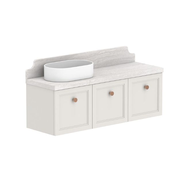 ADP Mabel Wall-Mounted Vanity with Durasein Countertop - Modern Bathroom Sink Cabinet for Small Spaces, Perfect for Apartments & Powder Rooms