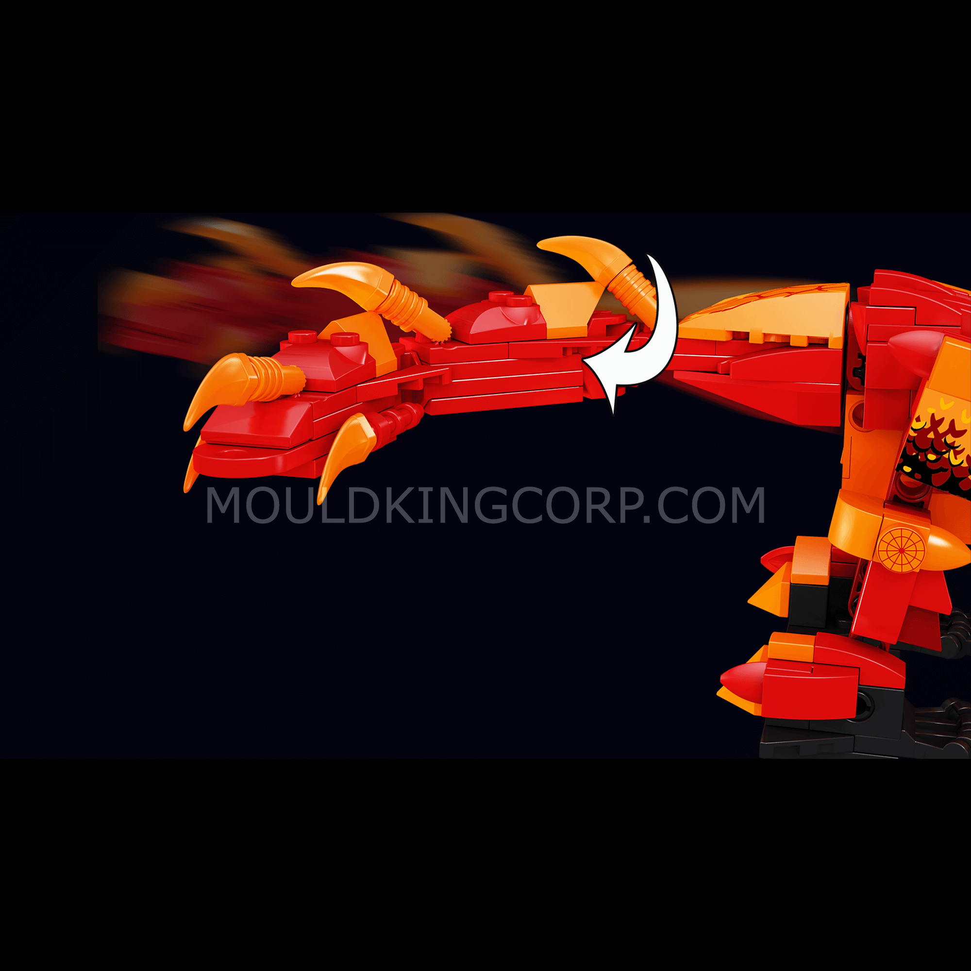 MOULD KING 13148 Remote Control Fire Dragon STEM Building Blocks Toy Set - 485 PCS Educational Construction Kit for Kids | Perfect for Birthday Gifts, STEM Learning & Creative Play