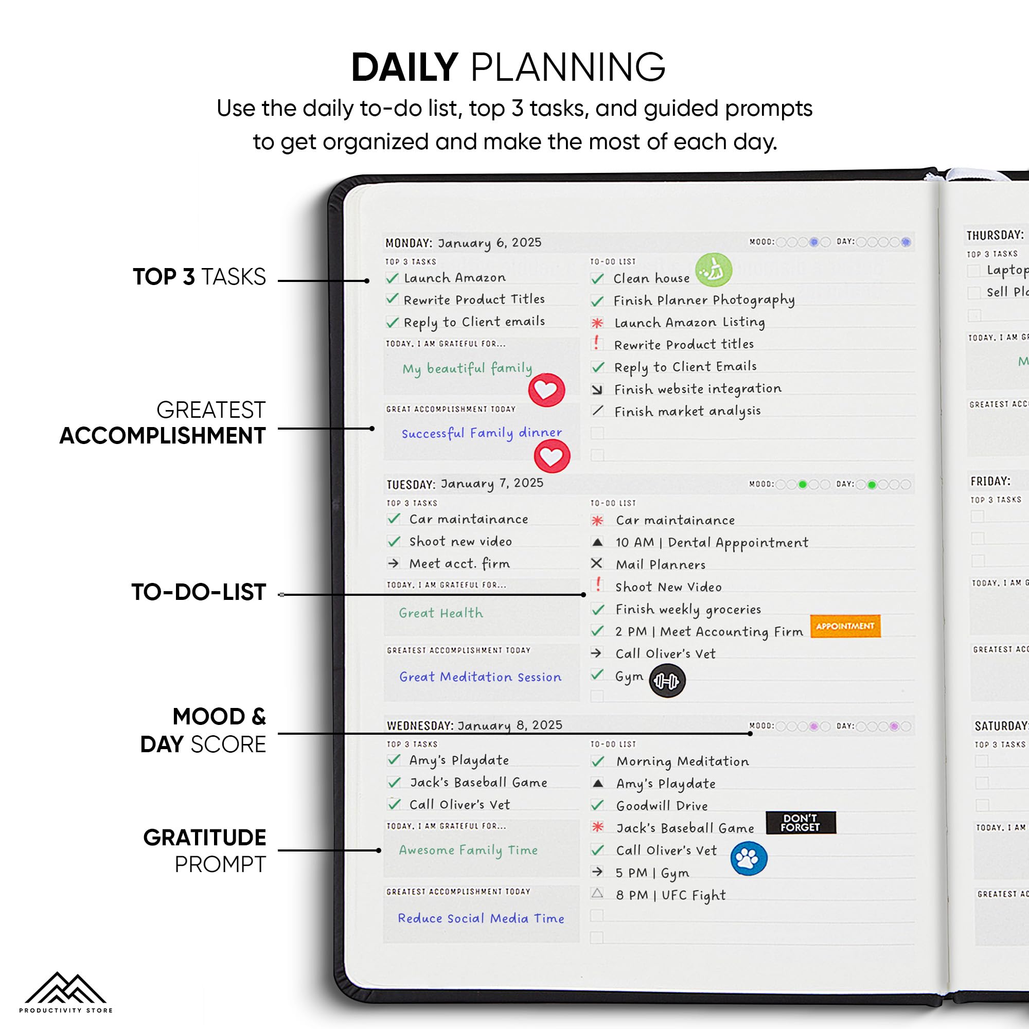 2025-2026 Undated Productivity Planner - 8.5