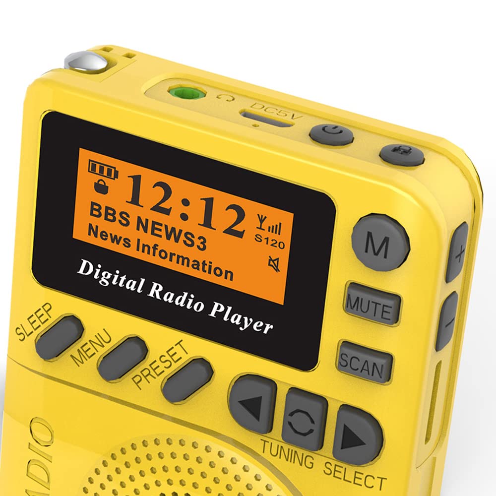 Portable WinkWave Pocket DAB+ Digital Radio with MP3 Player, FM Tuner & LCD Display - Perfect for Travel, Camping, and Outdoor Adventures