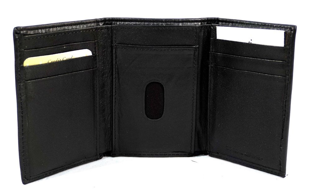 Winnipeg Jets NHL Embroidered Black Leather Trifold Wallet for Men - Officially Licensed Hockey Fan Accessory - Perfect for Game Day, Travel & Everyday Use