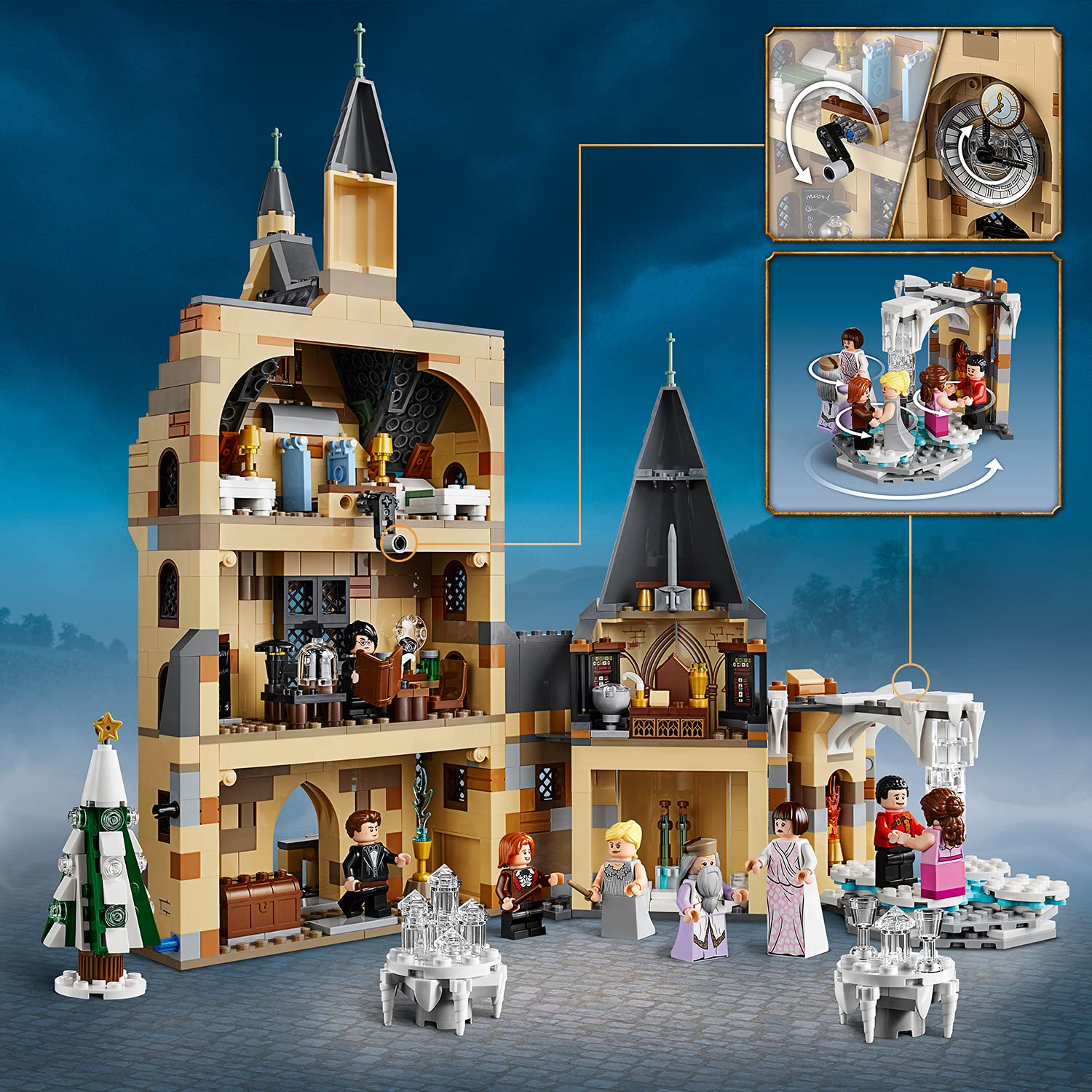 LEGO Harry Potter Hogwarts Clock Tower Building Set 75948 - Compatible with Great Hall & Whomping Willow Castle - Collectible Toy Gift for Kids & Adults - Perfect for Harry Potter Fans, Birthday Gifts & Home Decor