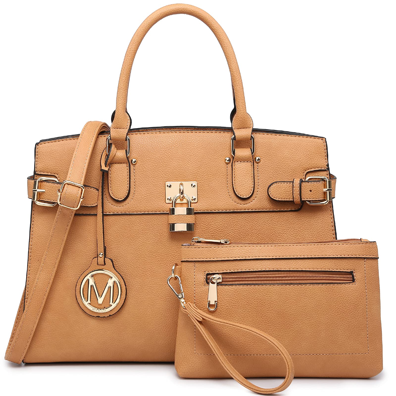 MKP Women's Fashion Satchel Handbags - Top Handle Tote Shoulder Bag with Matching Wristlet Wallet for Work, Office & Daily Use