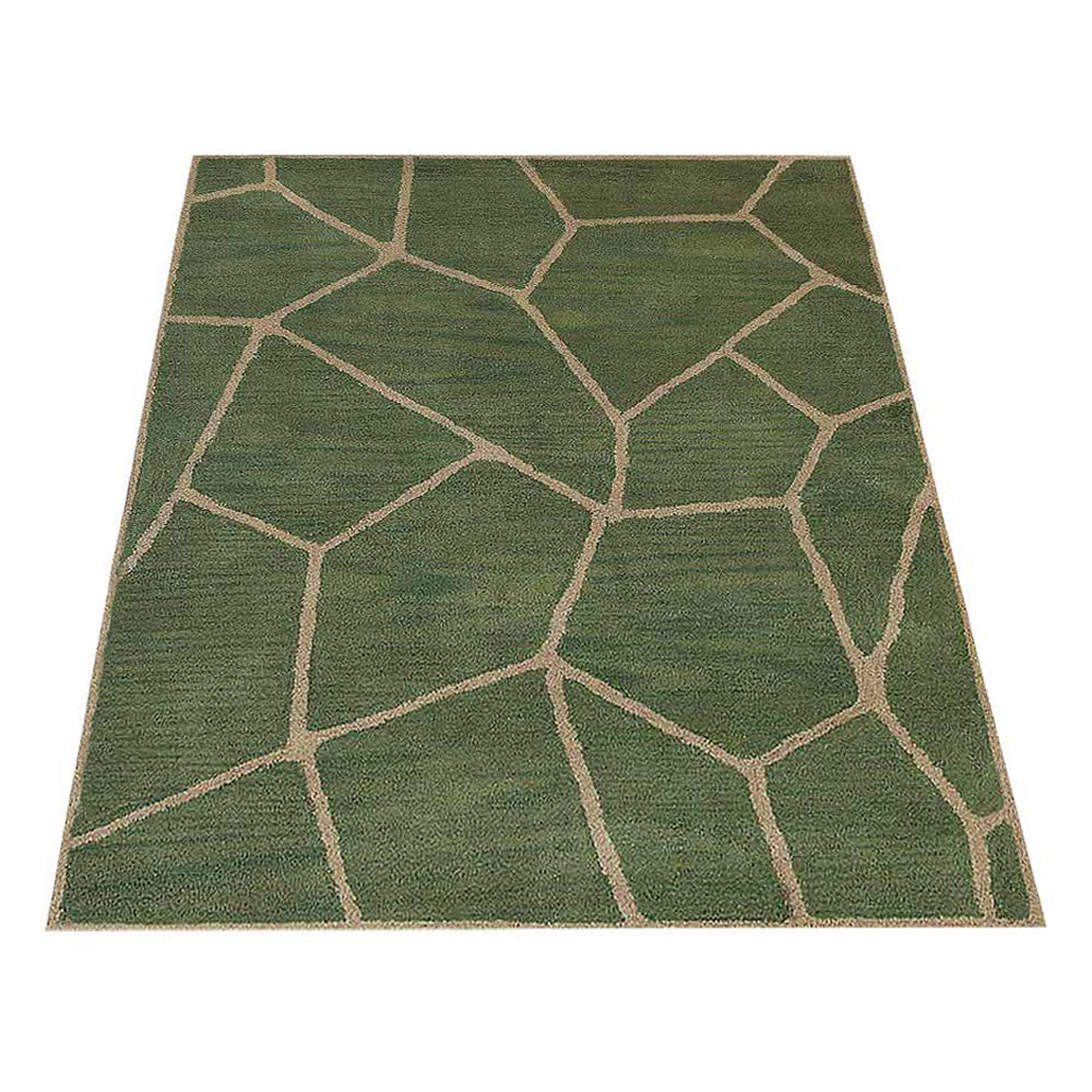 Sanaa Hand Tufted Wool Area Rug - Soft & Durable Non-Slip Living Room Carpet for Home Decor, Bedroom, Office (5'x8', Beige) | Perfect for Cozy Spaces & High-Traffic Areas
