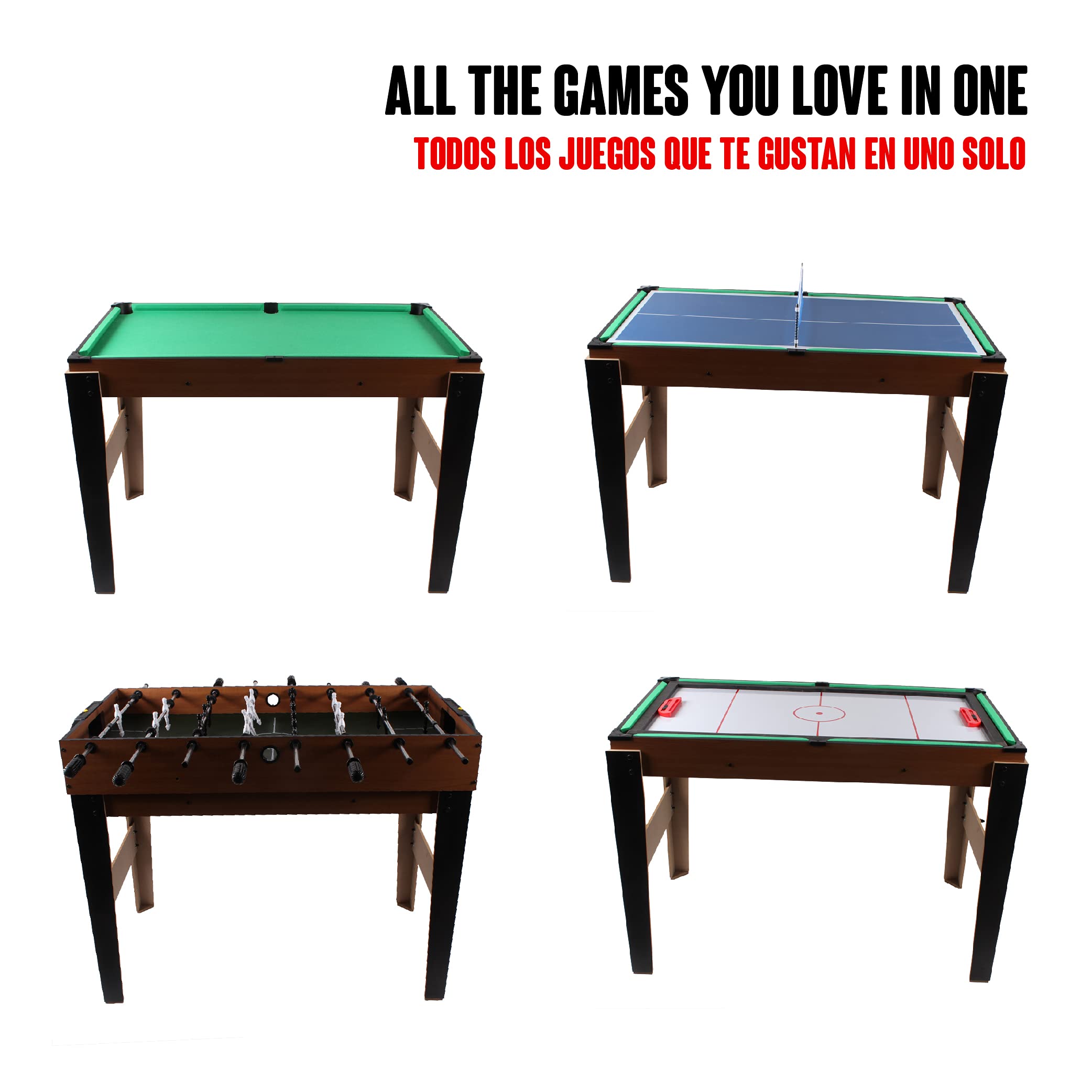 Calma Dragon XJ6612 4-in-1 Multi-Game Table Set (42