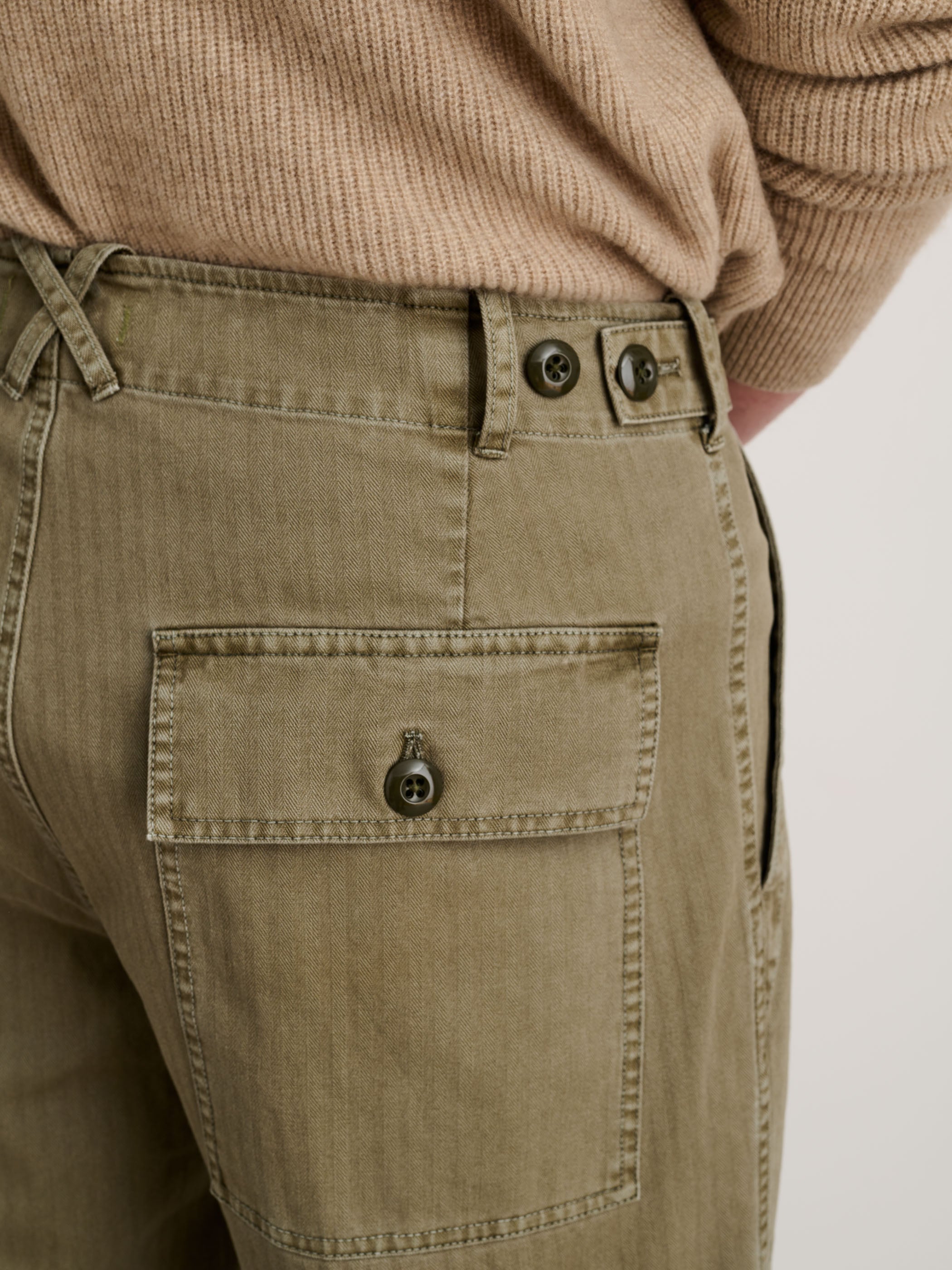 Men's Herringbone Field Pants - Durable Outdoor Work Pants for Hiking, Camping & Casual Wear