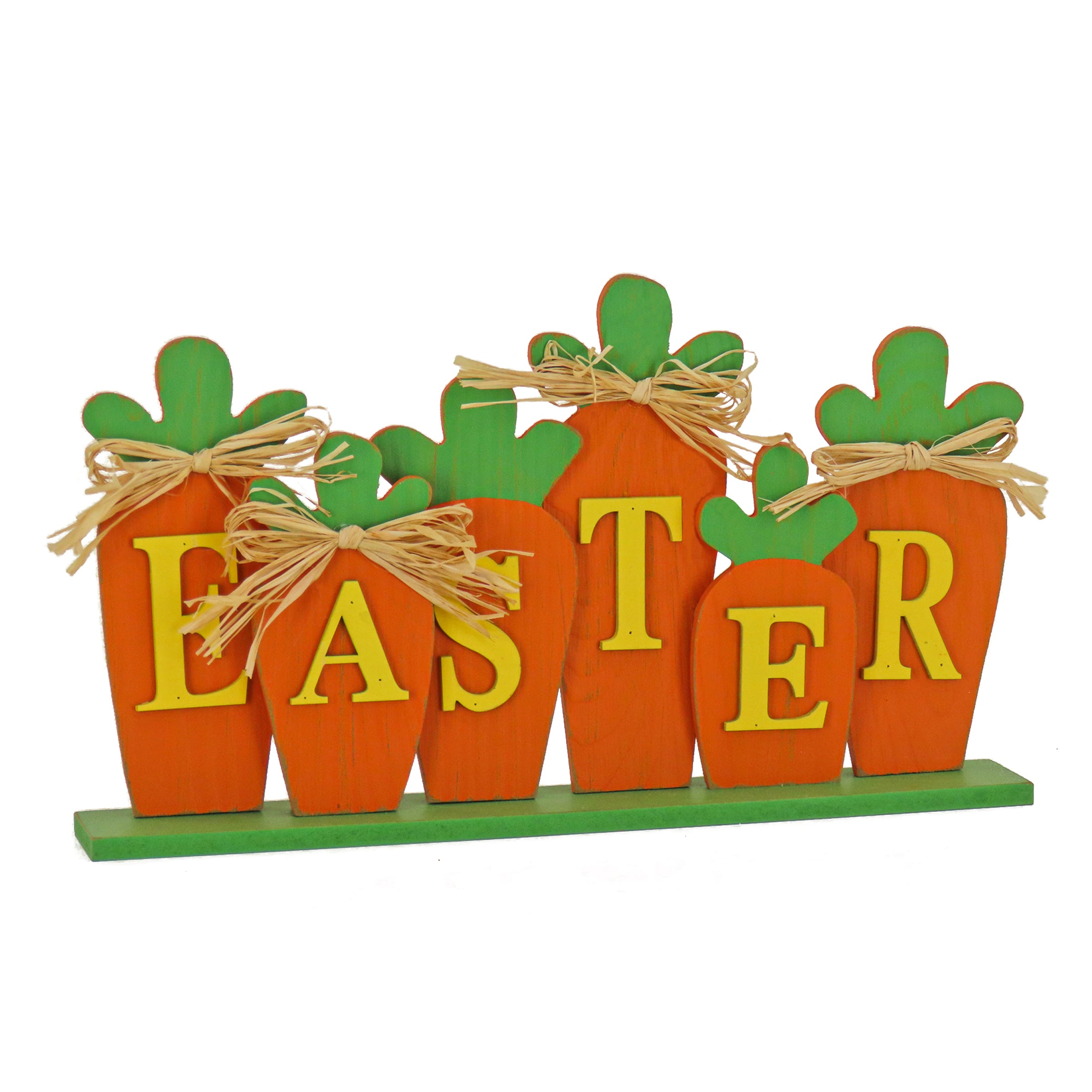 14 Inch Easter Carrot Sign - Spring Table Decor for Easter Party, Home, Garden & Farmhouse Decorations - Perfect for Easter Egg Hunts, Bunny Decor & Spring Celebrations