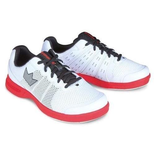 Brunswick Men's Fuze Red & White Bowling Shoes - Lightweight & Comfortable for League Play & Casual Bowling
