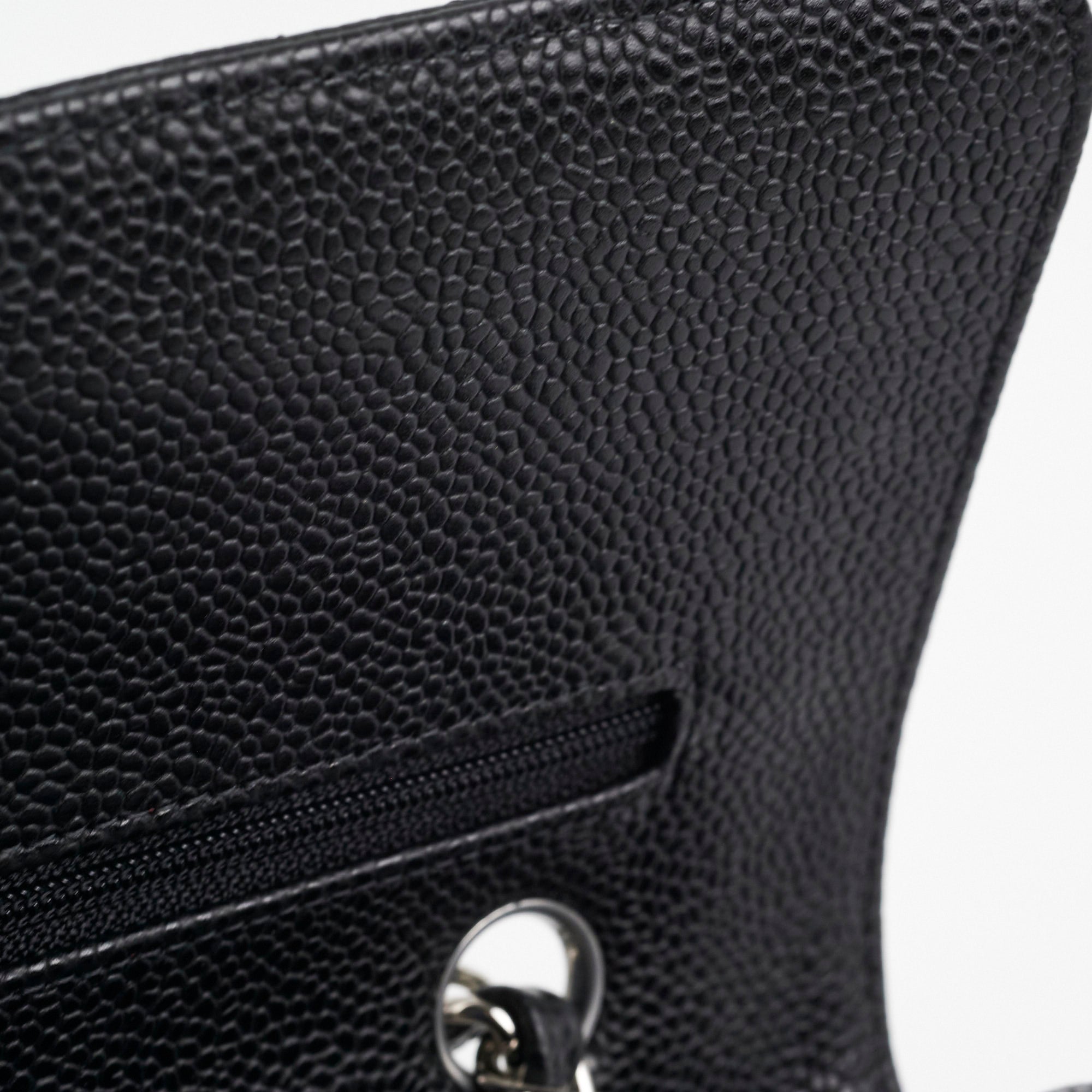 Chanel Medium/Large Classic Flap Bag in Black Caviar Leather - Luxury Handbag for Women, Perfect for Work, Evening Events & Special Occasions