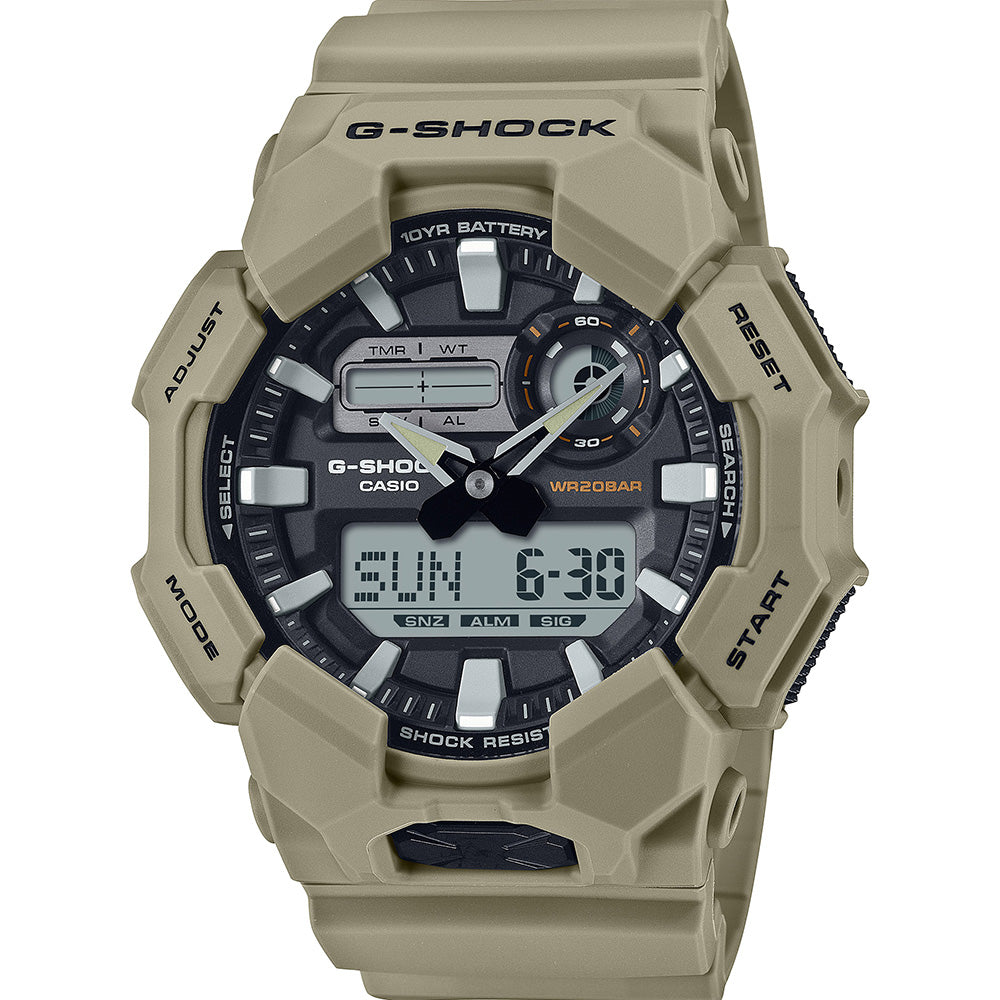 Casio G-Shock GA010 5A Rugged Combi Bracelet Digital Watch - Shock Resistant & Waterproof for Outdoor Sports, Hiking, and Military Use