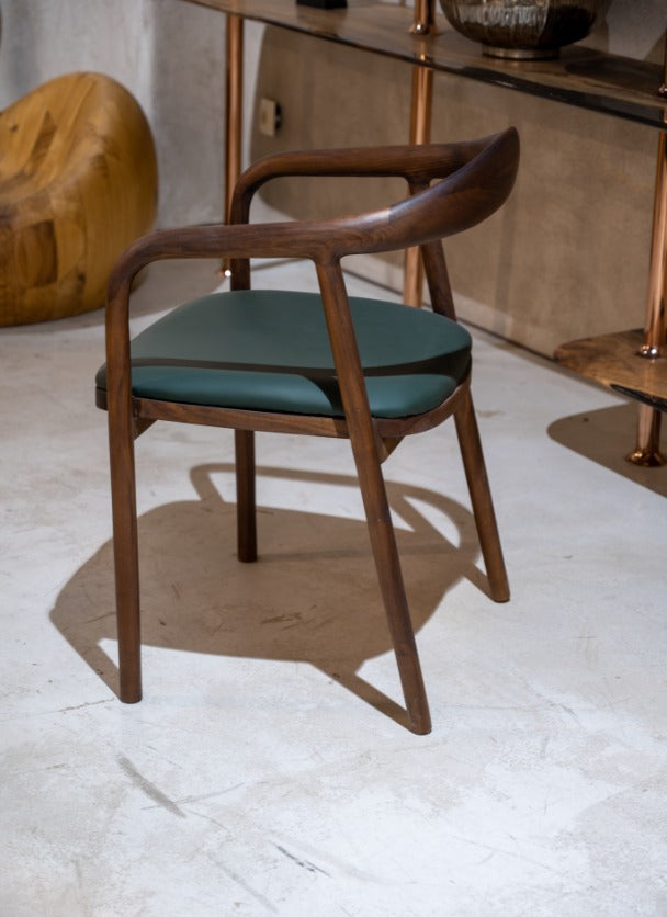 Premium Solid Walnut Wood Dining Chair - Handcrafted Luxury Home Furniture for Dining Room, Kitchen, or Office - Eco-Friendly & Durable Seating Solution