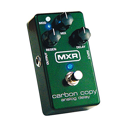 Dunlop M169 MXR Carbon Copy Analog Delay Guitar Pedal with 600ms Delay Time & True Bypass - Includes 2 Patch Cables for Electric Guitar Effects & Stage Performances
