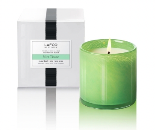 LAFCO Fragranced Candle - Mint Tisane Scent | Premium Soy Wax Home Decor | Perfect for Relaxation, Spa Nights & Aromatherapy