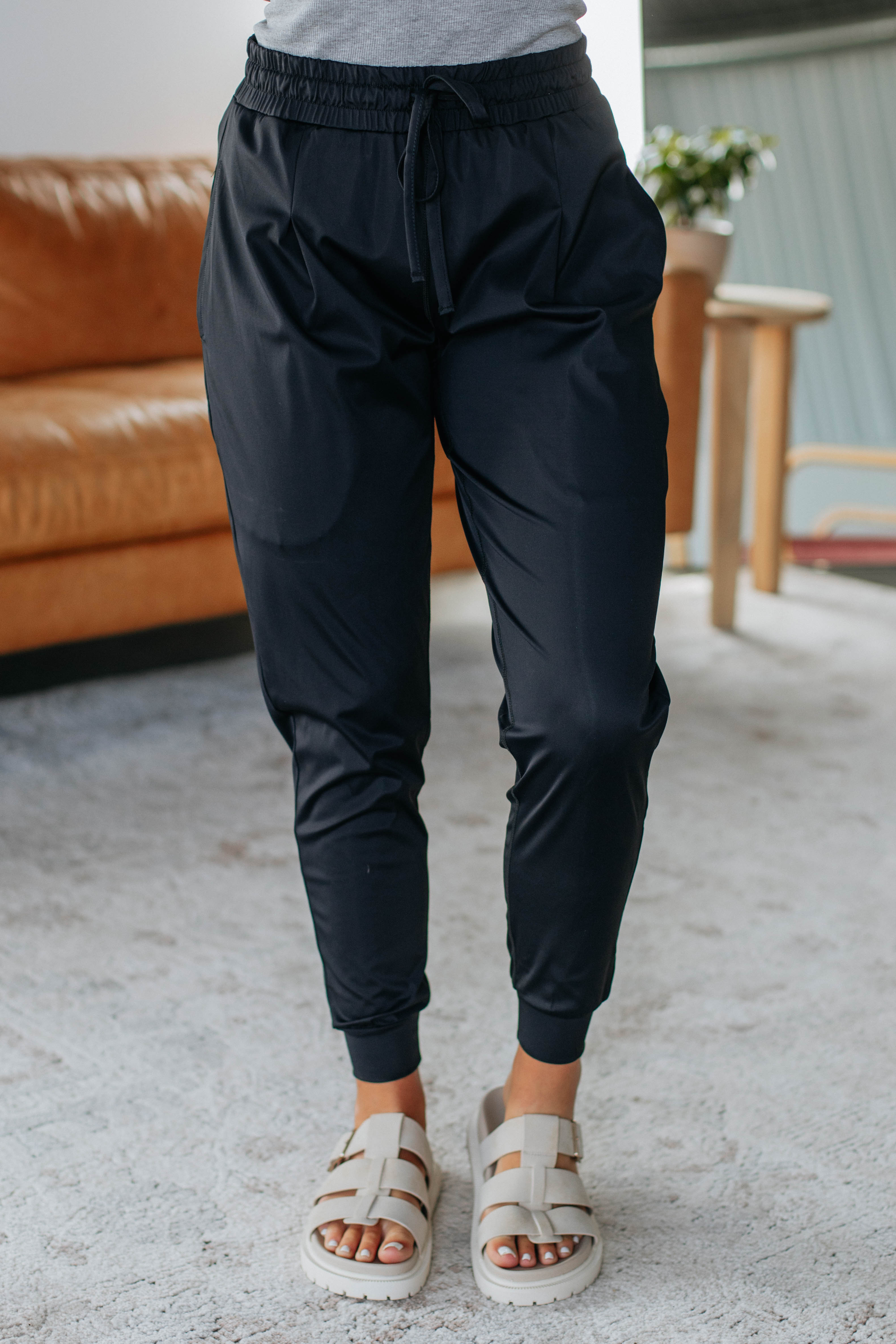 Brent Active Joggers for Men - Comfortable Black Running Pants with Stretch Waistband - Perfect for Gym Workouts, Jogging & Casual Wear