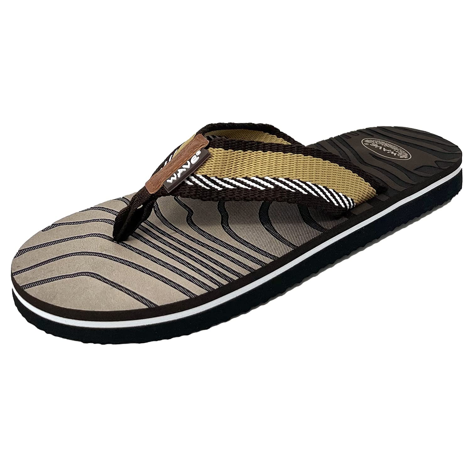 **Men's Comfortable Lightweight Rubber Flip Flops with Arch Support - Wide Thong Sandals for Beach, Pool & Casual Wear**