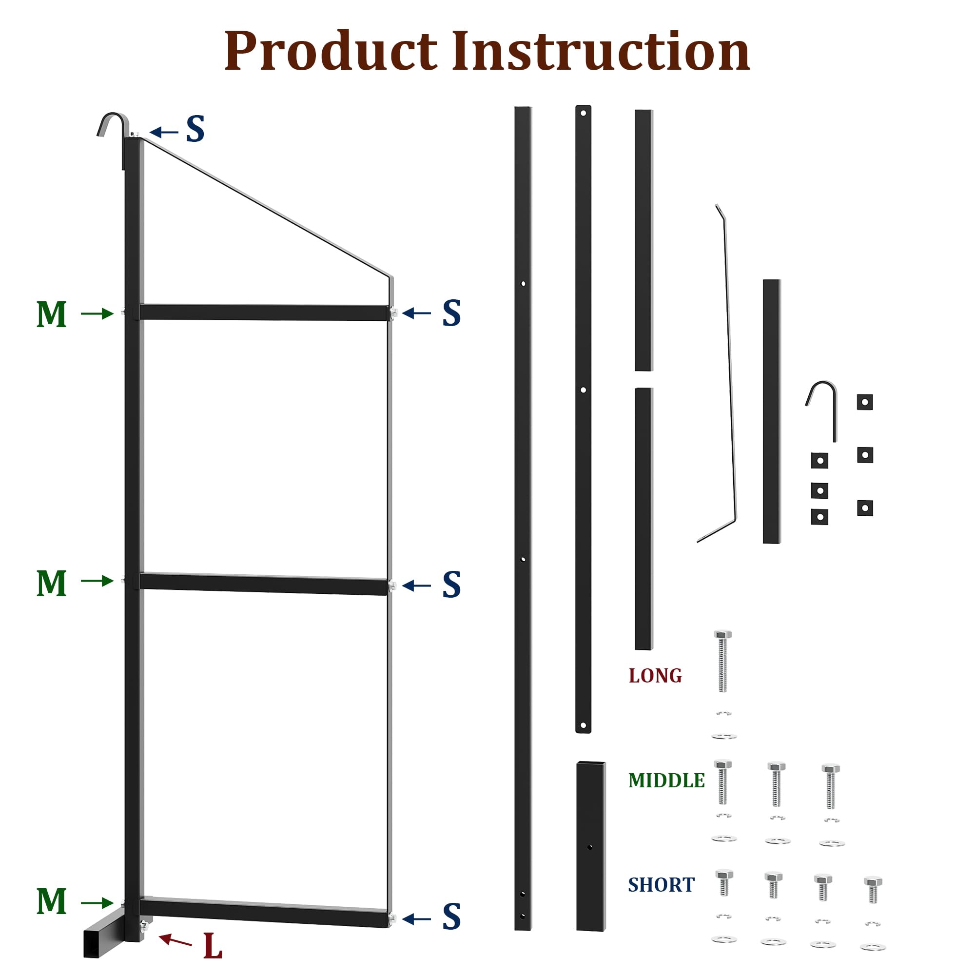 GARVEE 2-Pack Heavy Duty Shipping Container Shelving Brackets - 3 Tier 22