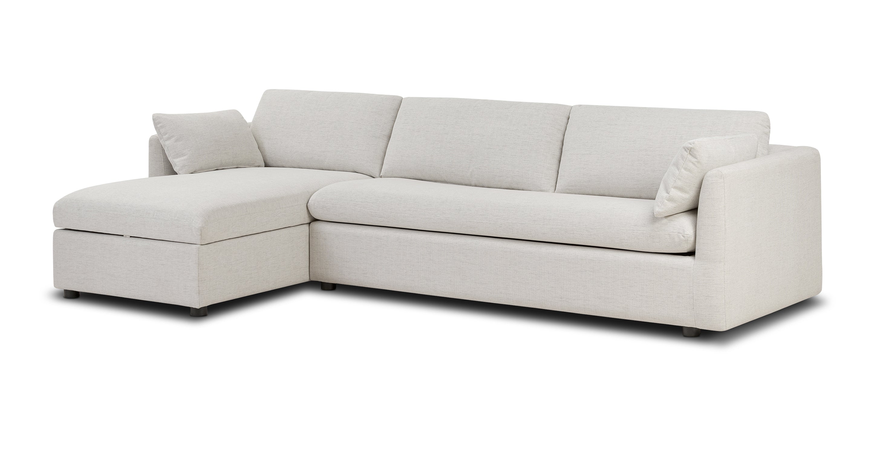 Argos Left Facing Sleeper Sectional Sofa Bed - Convertible L-Shaped Couch with Pull-Out Bed, Modern Fabric Upholstery for Living Room, Guest Room & Small Spaces