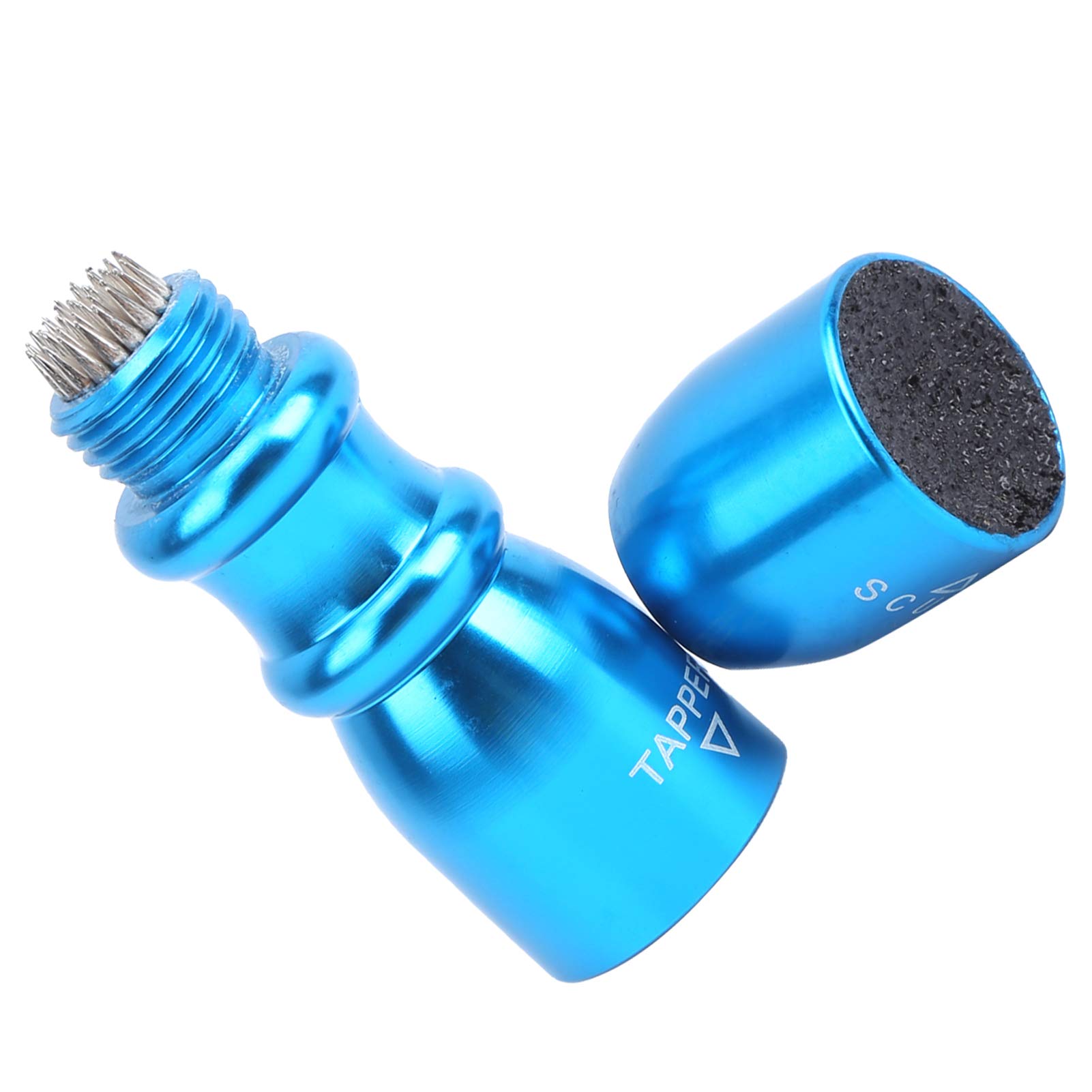 3-in-1 Stainless Steel Billiard Pool Cue Tip Tool Kit - Professional Snooker Stick Tip Shaper, Tapper & Repair Tool (Blue) for Home Game Rooms, Bars & Professional Pool Tournaments